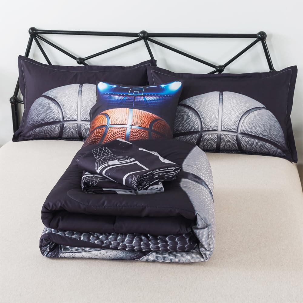 Juego de Edredón de Baloncesto ADASMILE A & S 6 Piezas Individual