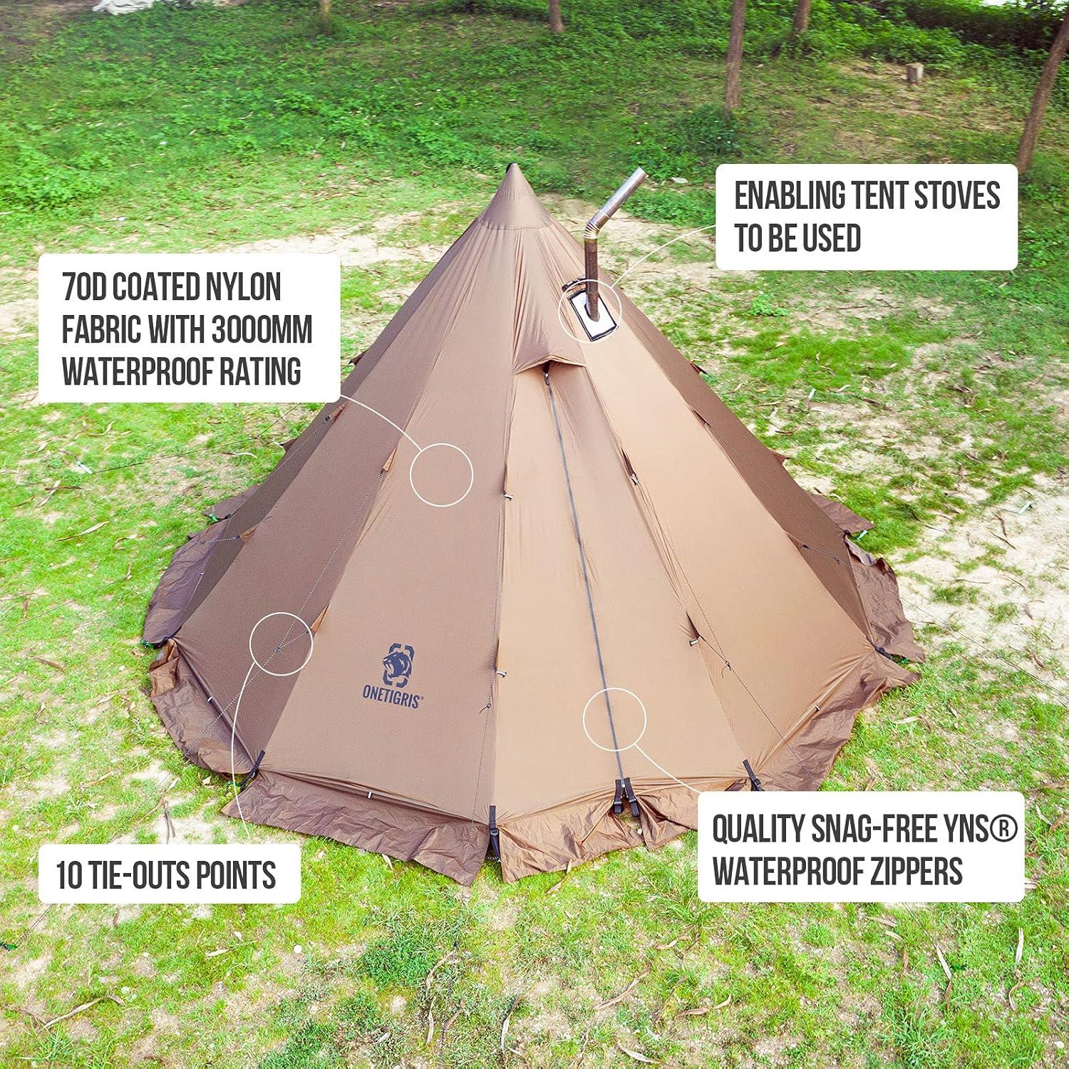 Tienda OneTigris Rock Fortress Tipi 6 Personas Impermeable