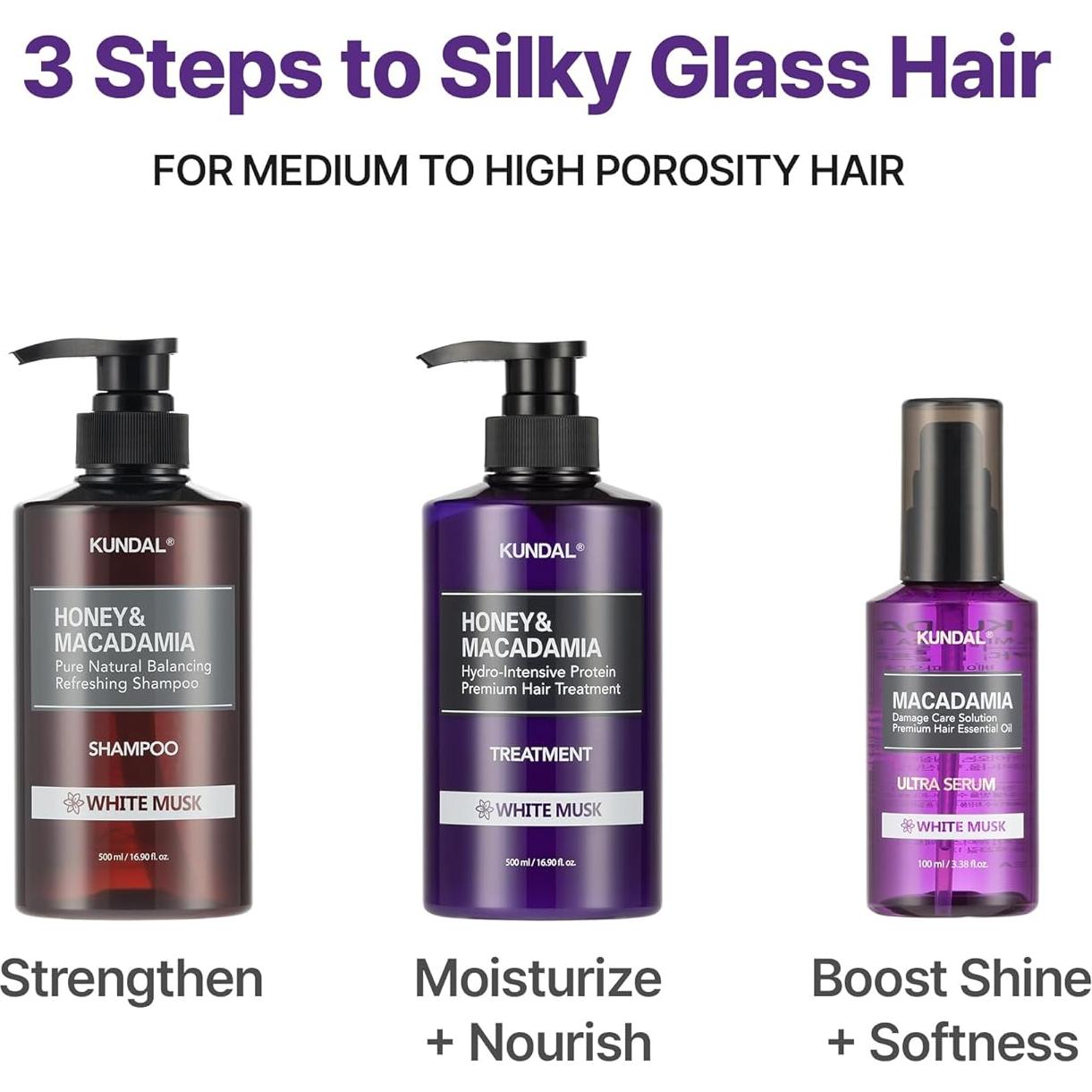 Acondicionador Natural Kundal Miel y Macadamia 500ml - Hidratación Profunda