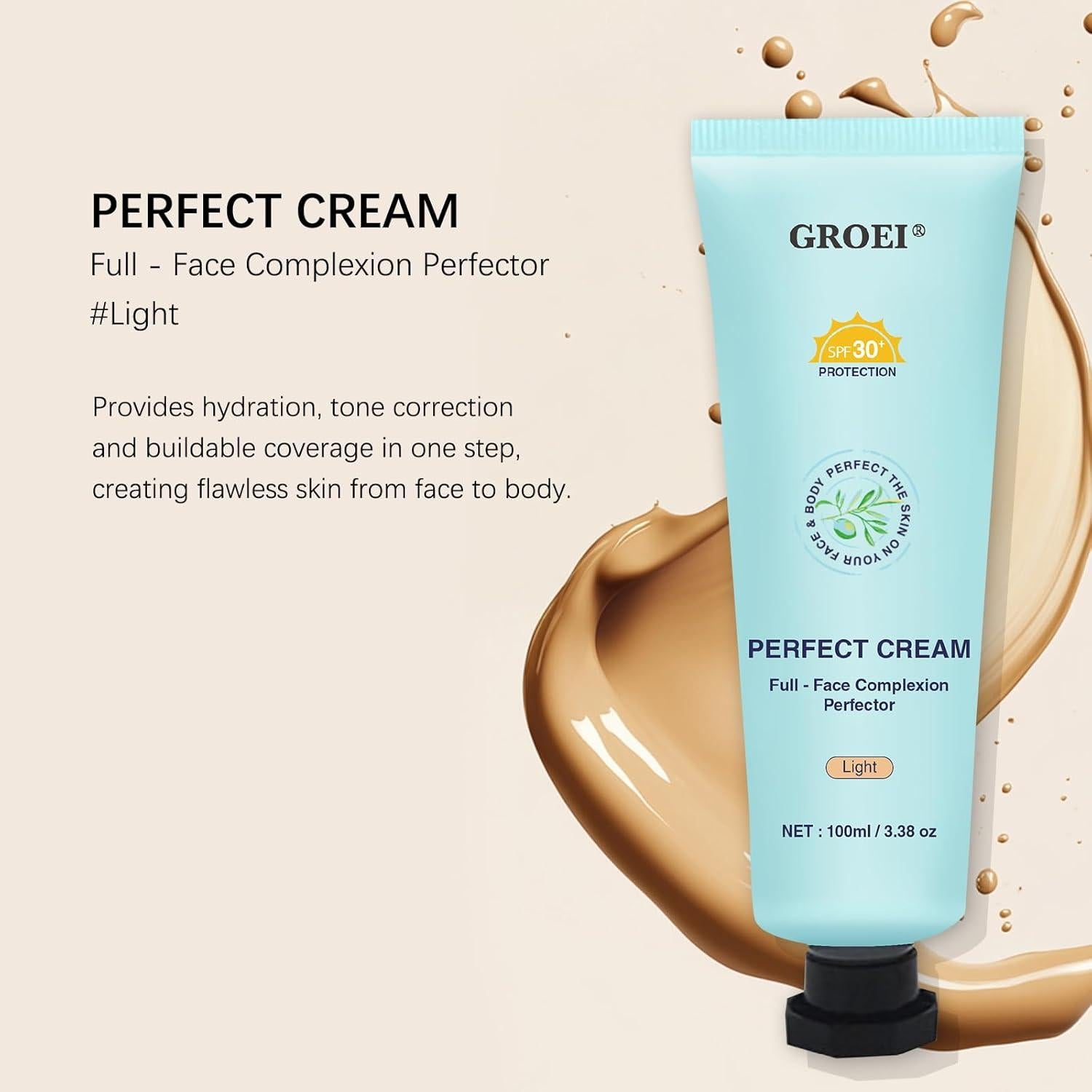 Crema Perfecta BB GROEI 3 en 1 SPF 30 Hidratante Claro