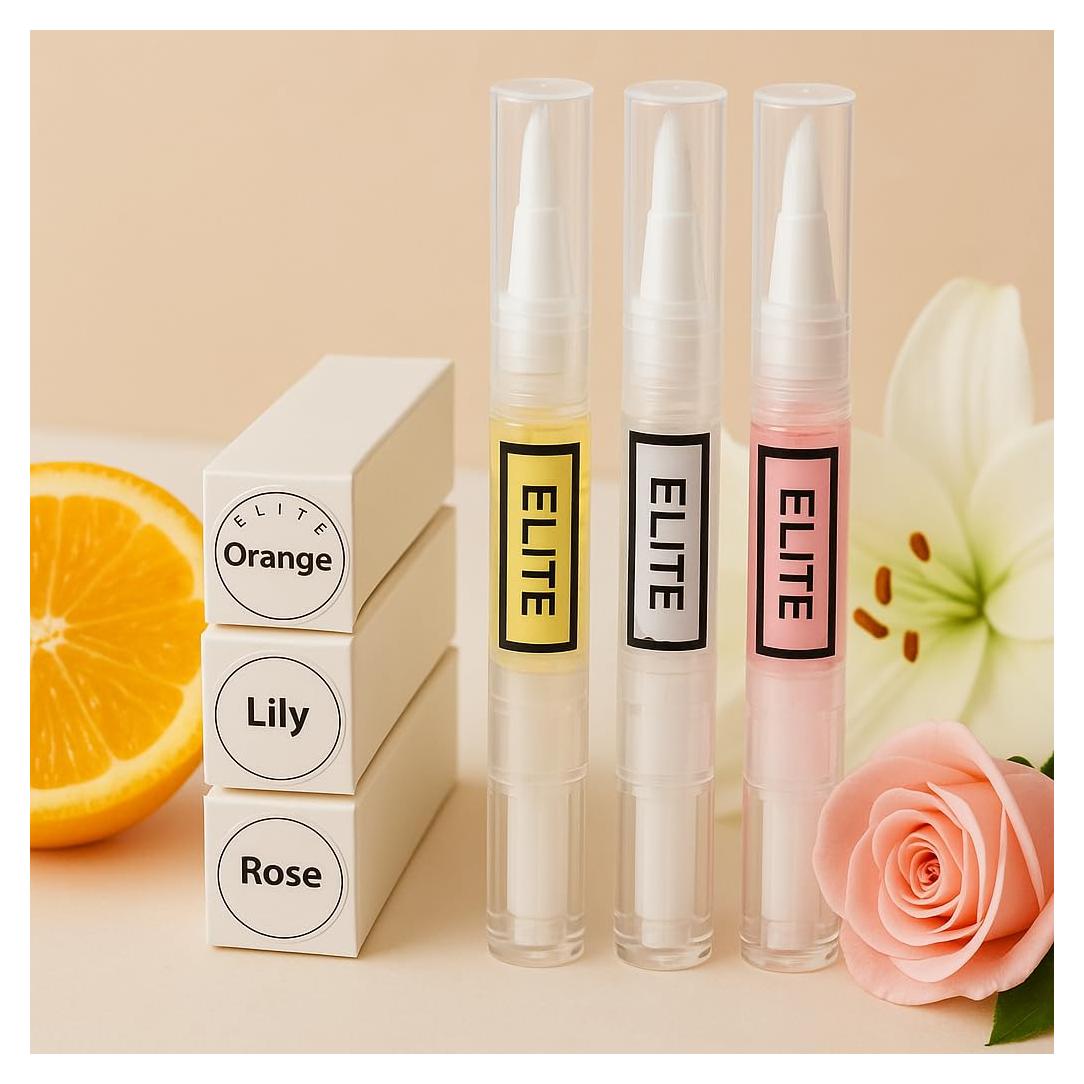 Trío de bolígrafos de aceite para cutículas Elite - 3 fragancias