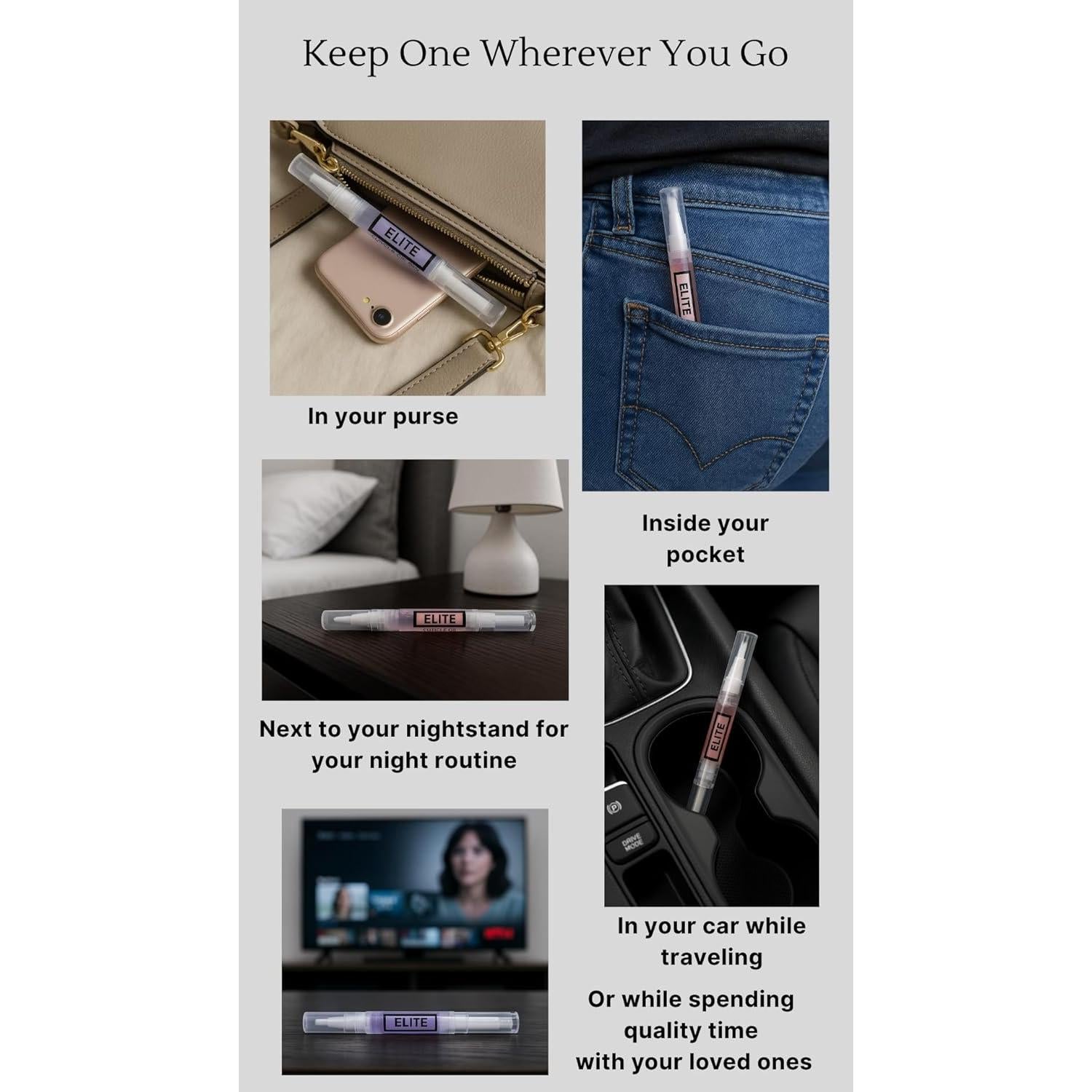 Trío de bolígrafos de aceite para cutículas Elite - 3 fragancias