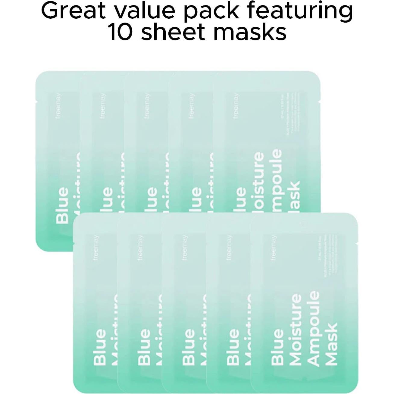 Mascarilla Ampoule Vegana Freemay - Hidratación Intensiva 10 Hojas