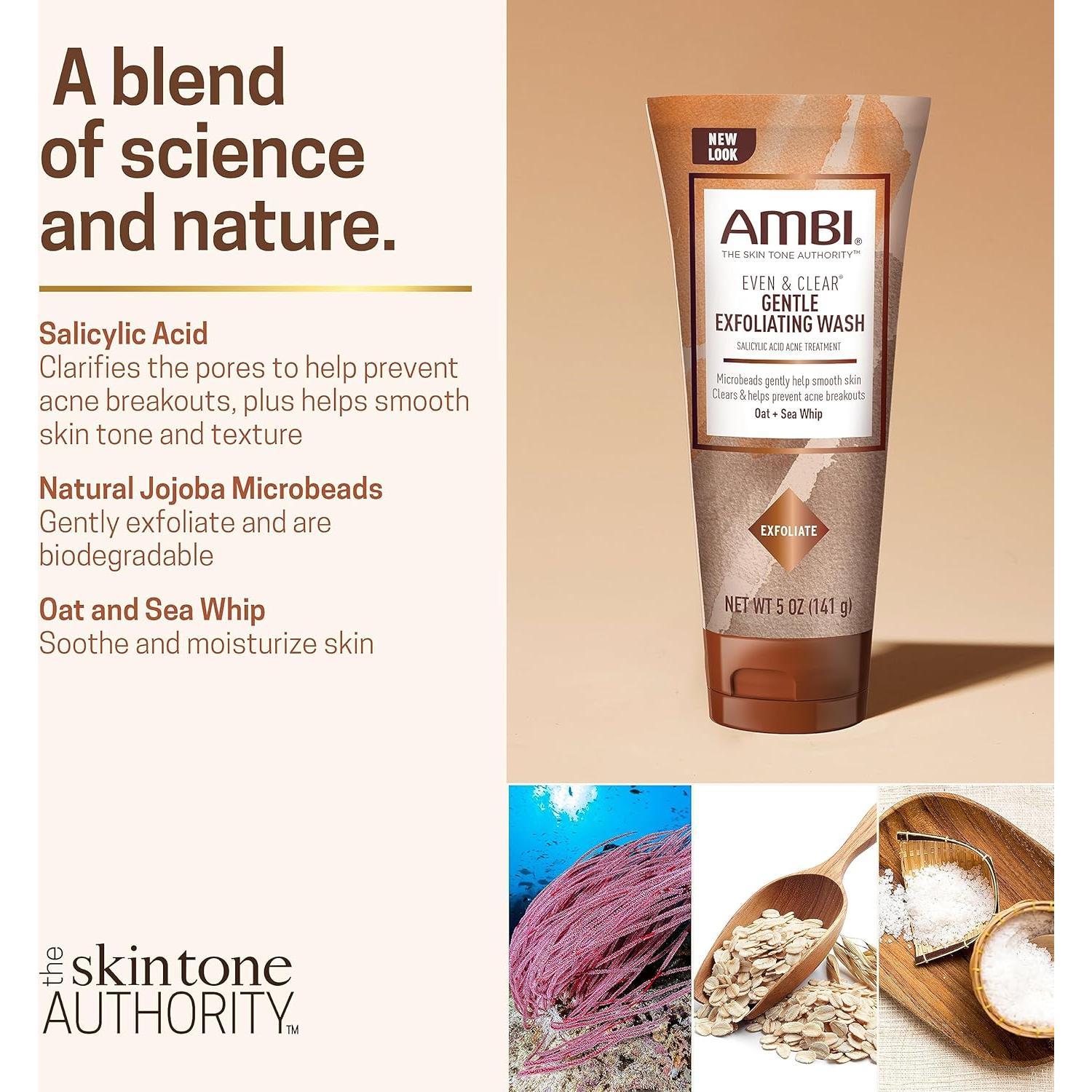 Limpiador Facial Exfoliante Ambi Even & Clear 141.75g