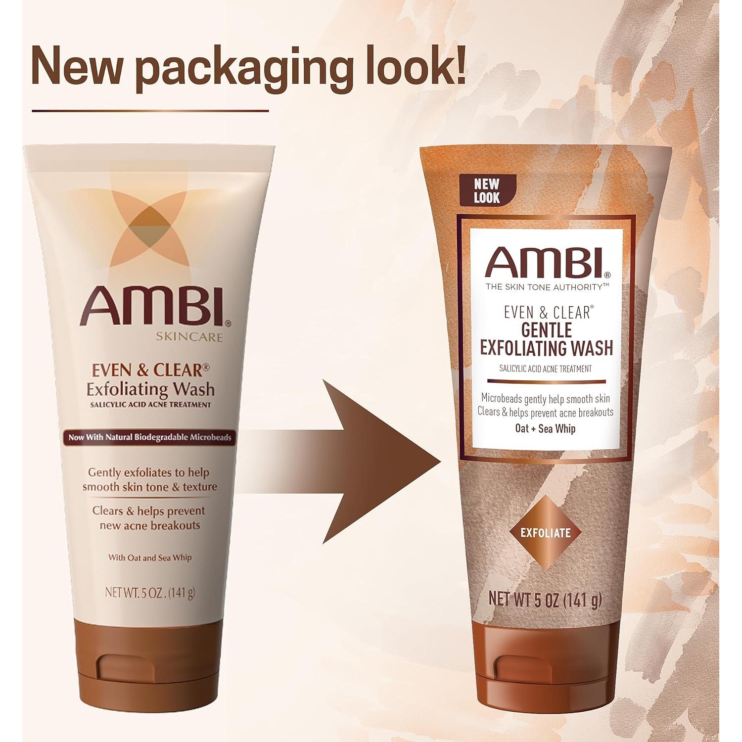 Limpiador Facial Exfoliante Ambi Even & Clear 141.75g