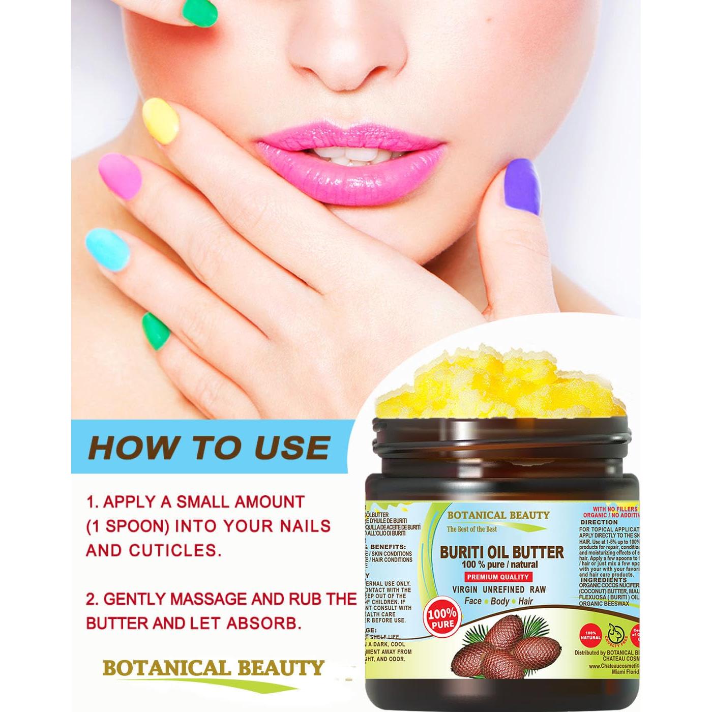 Mantequilla de Aceite de Buriti Pura Natural 118 ml - Cuidado Piel y Cabello