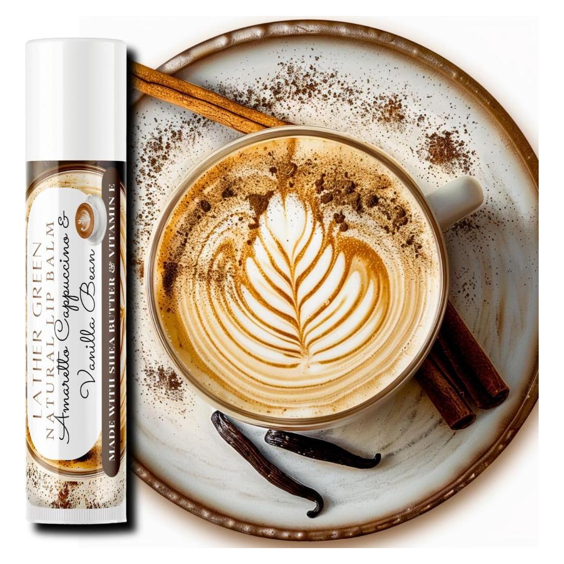 Bálsamo Labial Natural Lather Green Amaretto 3 Unidades