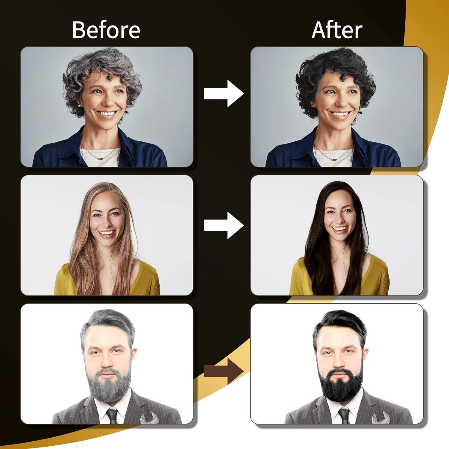 Champú Tinte Negro Cosmtek 500ml - Sin Amoníaco, 3 en 1