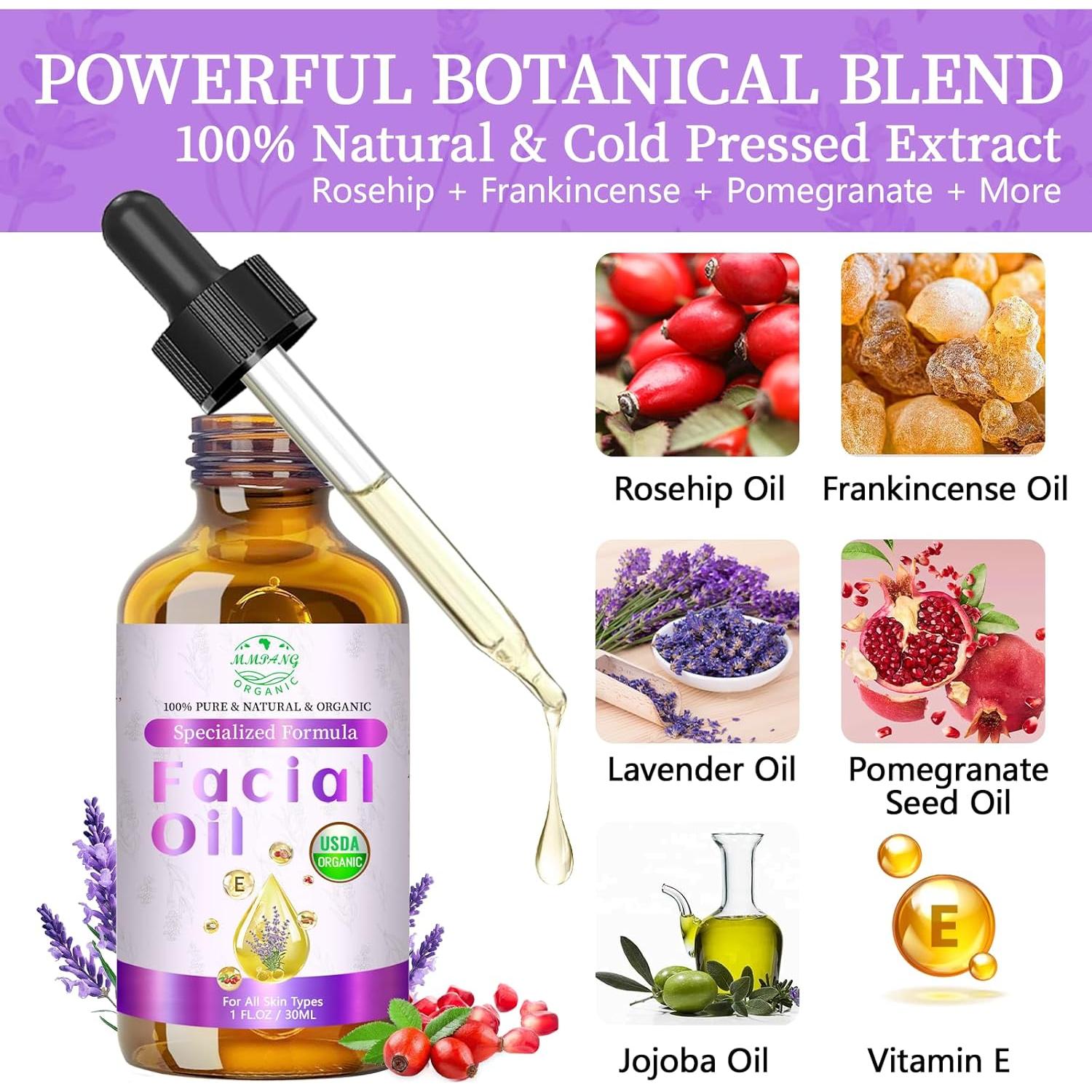 Aceite Facial Orgánico MMPANG 30ml - Antienvejecimiento Hidratante