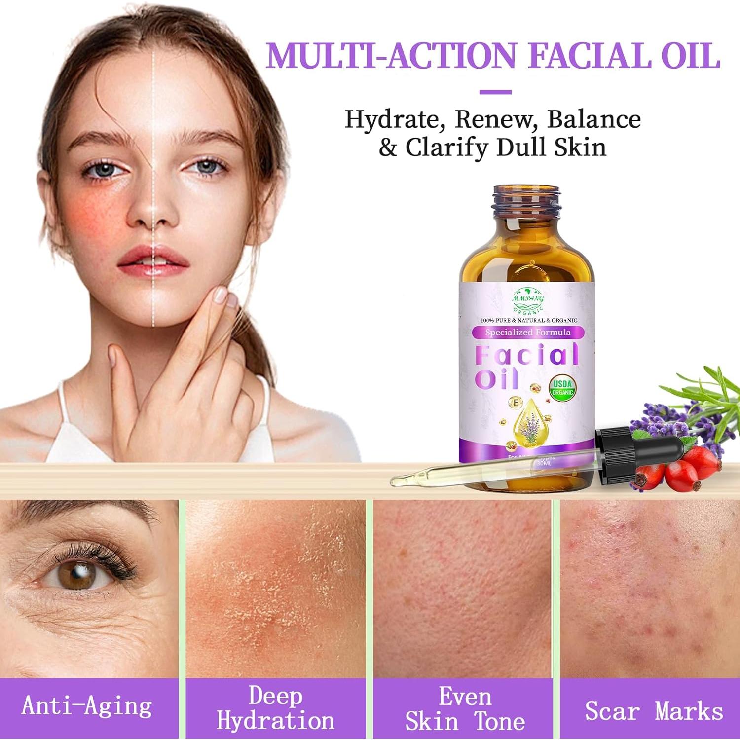 Aceite Facial Orgánico MMPANG 30ml - Antienvejecimiento Hidratante