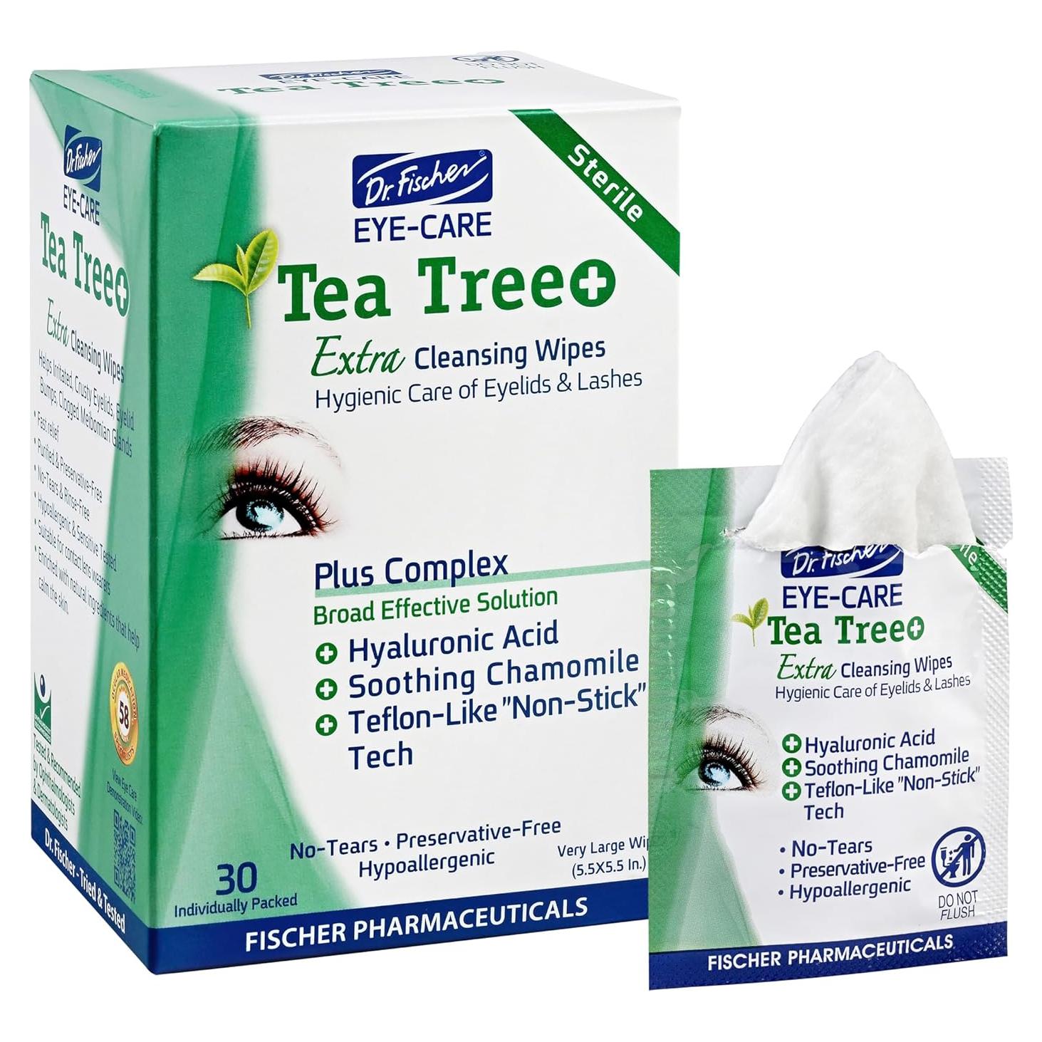 Toallitas desmaquillantes Dr. Fischer con aceite de árbol de té - 30 unidades