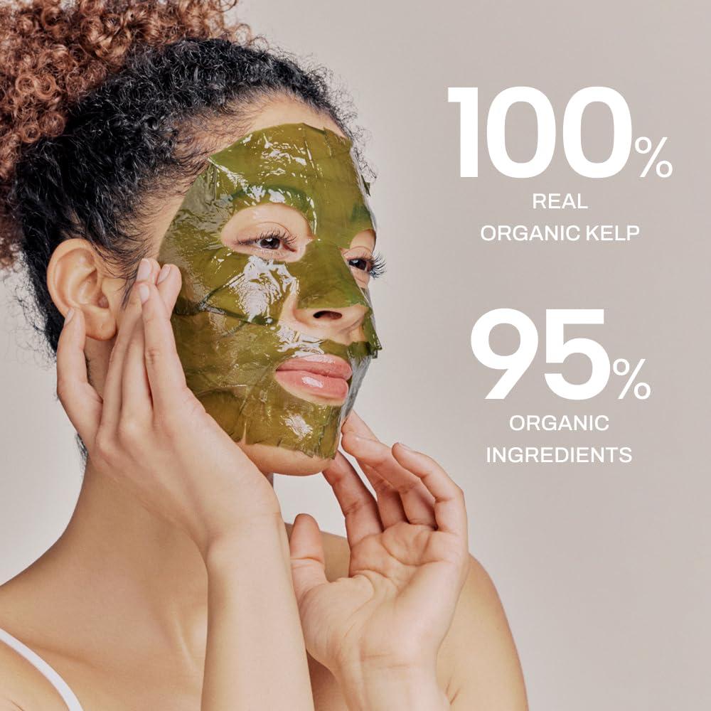 Mascarilla Facial de Algas Kelp Orgánica Whamisa - 5 Piezas