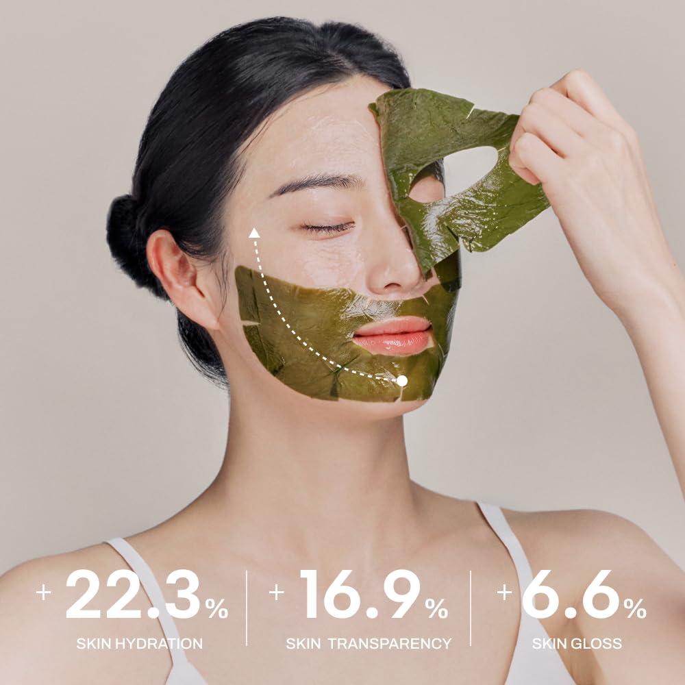 Mascarilla Facial de Algas Kelp Orgánica Whamisa - 5 Piezas