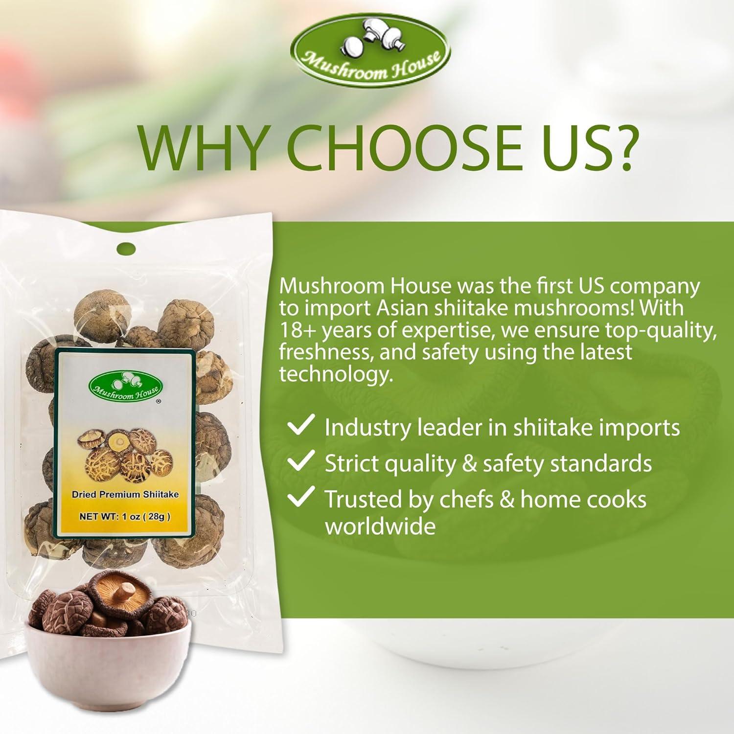 Champiñones Shiitake Secos Orgánicos Casa de Champiñones 28g