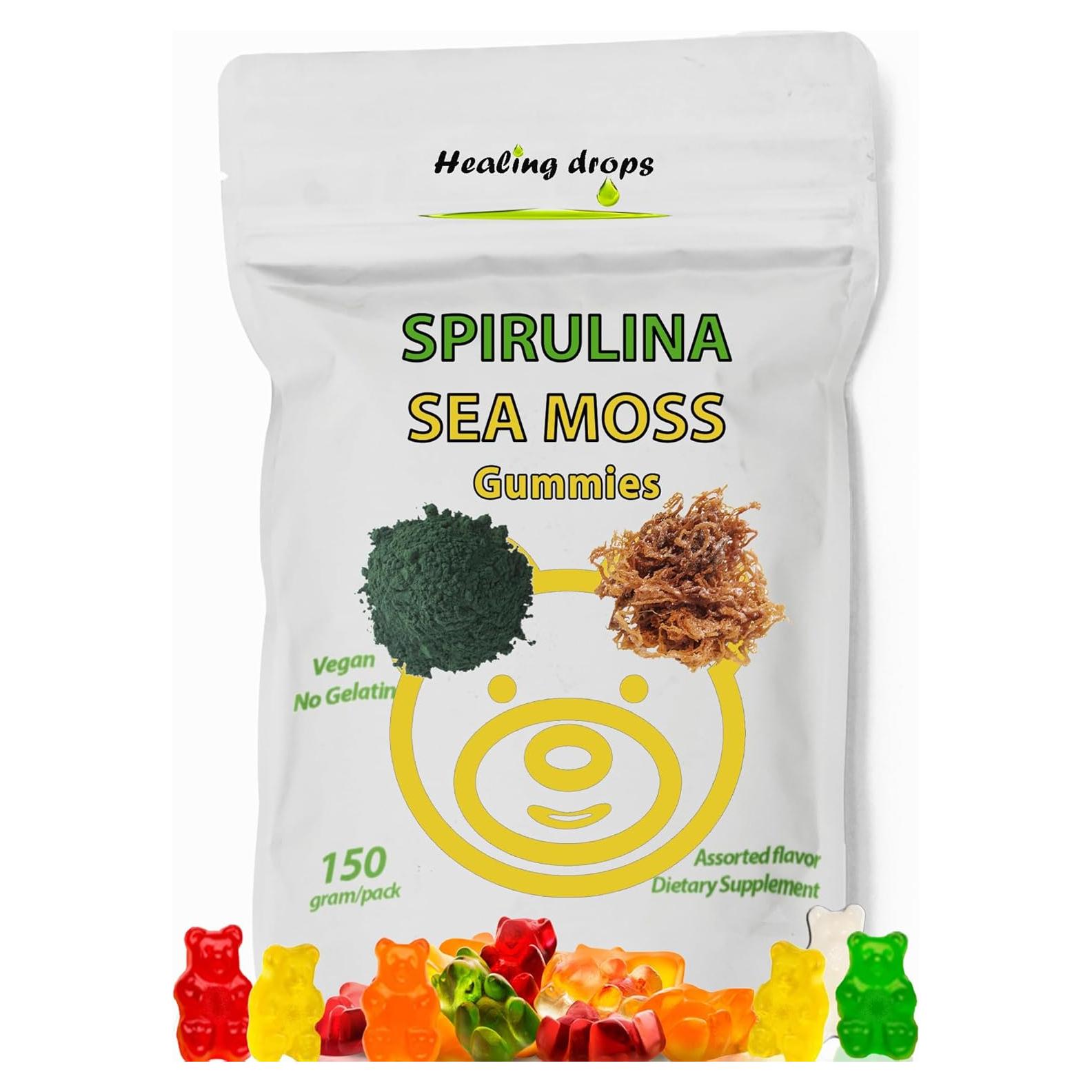 Gomitas de Spirulina y Musgo Marino Healing Drops 50 Unidades
