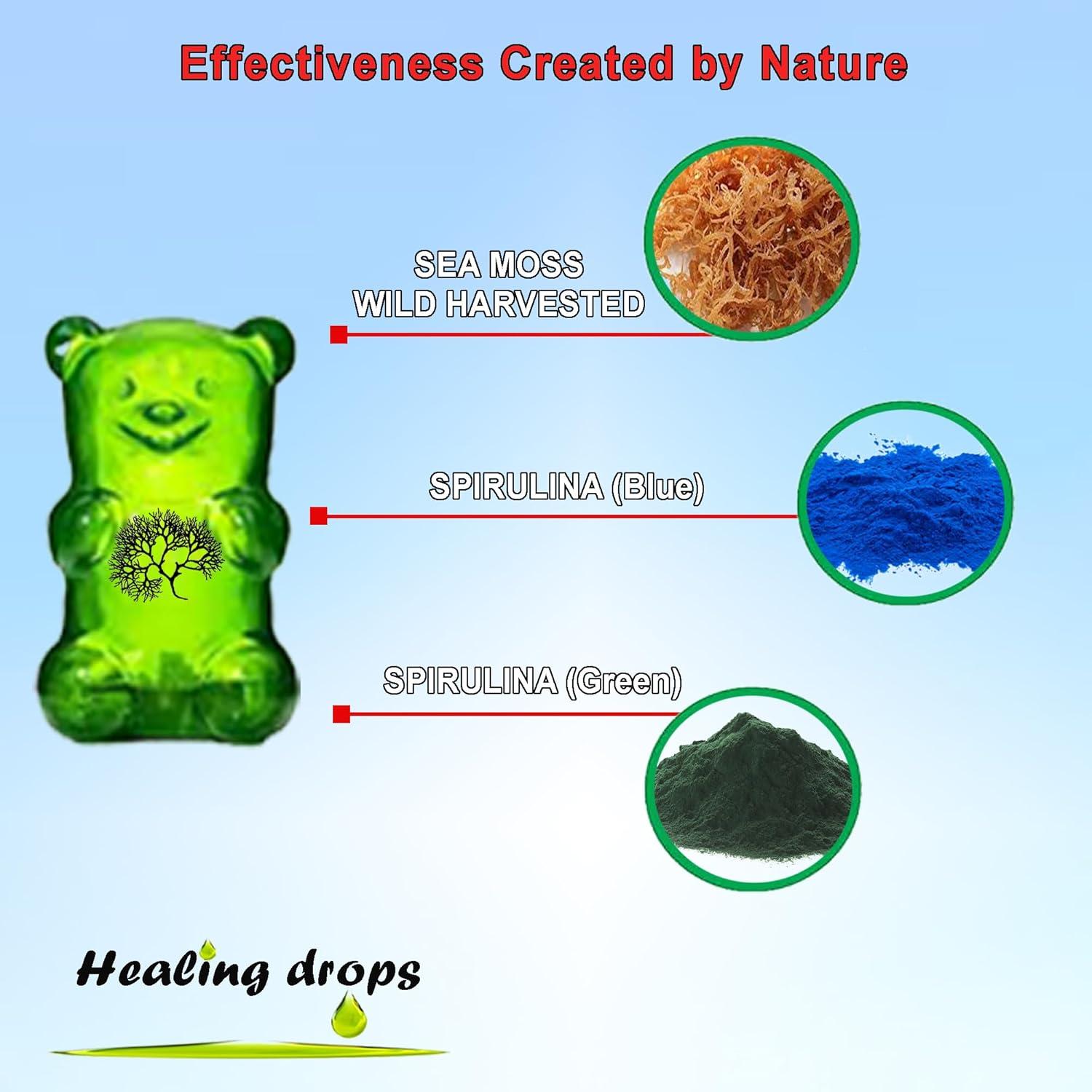 Gomitas de Spirulina y Musgo Marino Healing Drops 50 Unidades