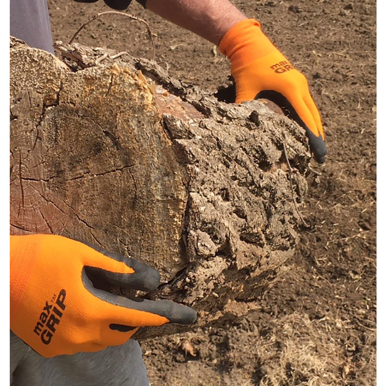 Guantes de Trabajo MidWest Max Grip Naranja Paquete de 3