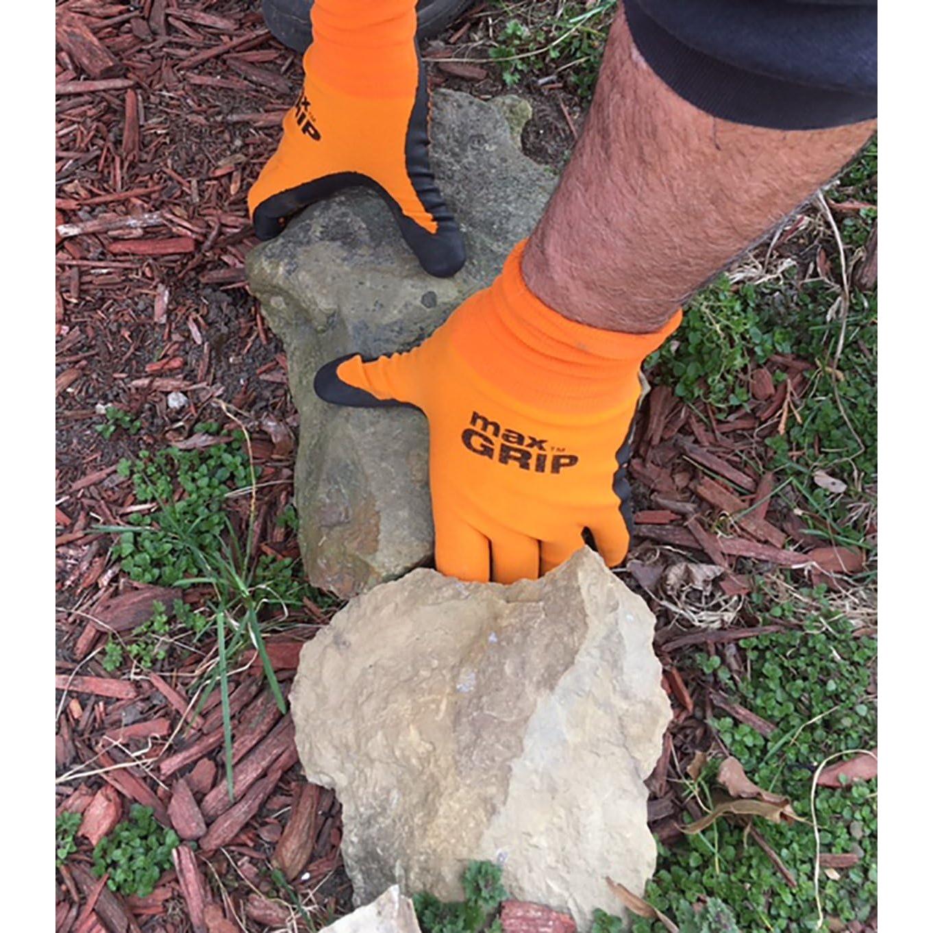 Guantes de Trabajo MidWest Max Grip Naranja Paquete de 3