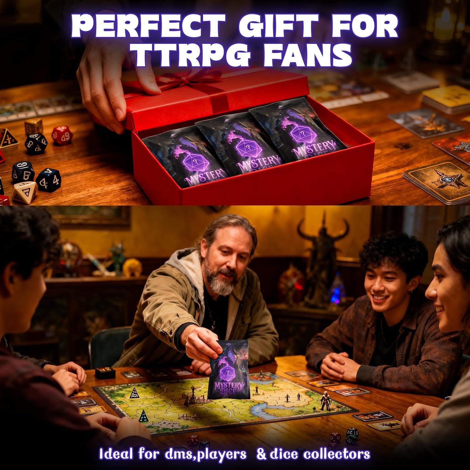 Paquete de Dados RPG BiiSaa - 6 Bolsas Ciegas con 7 Dados