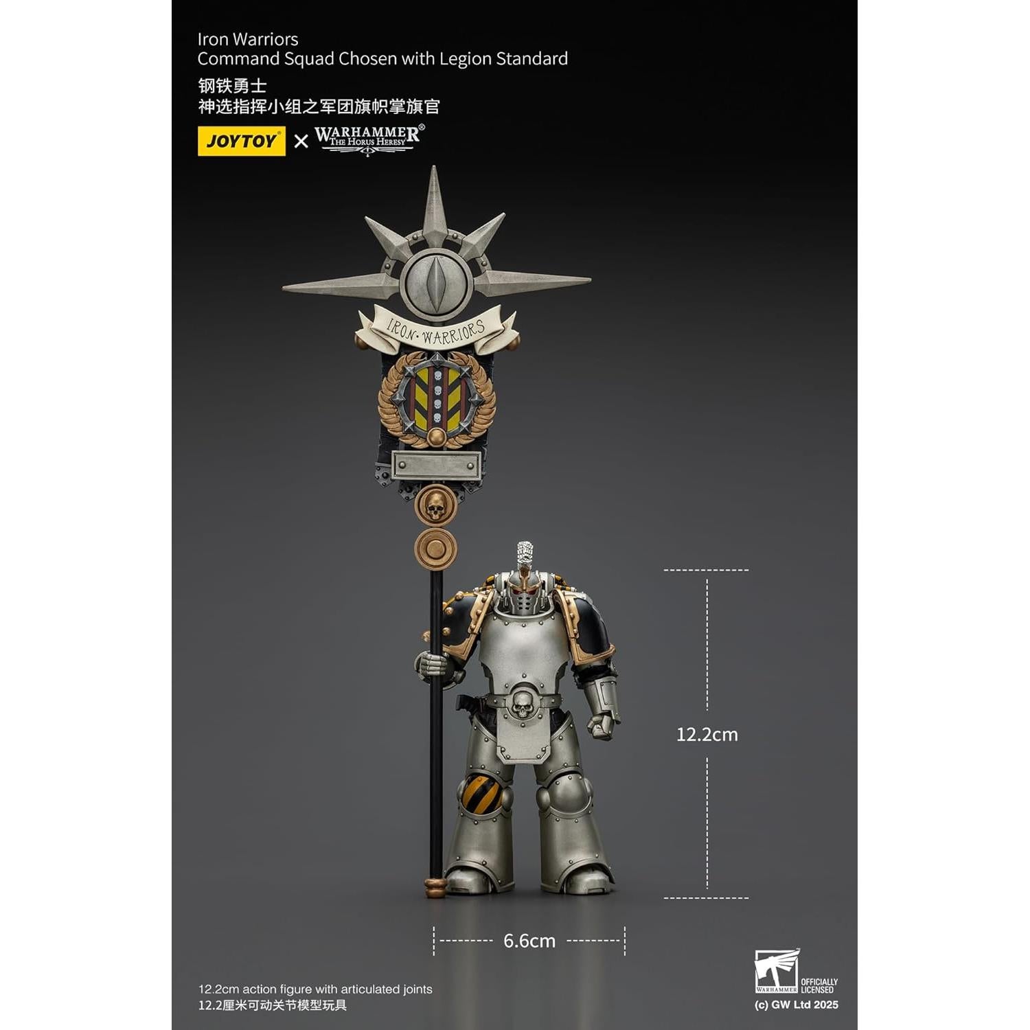 Figura de Acción JOYTOY Warhammer 40K Elegido con Estandarte 12cm