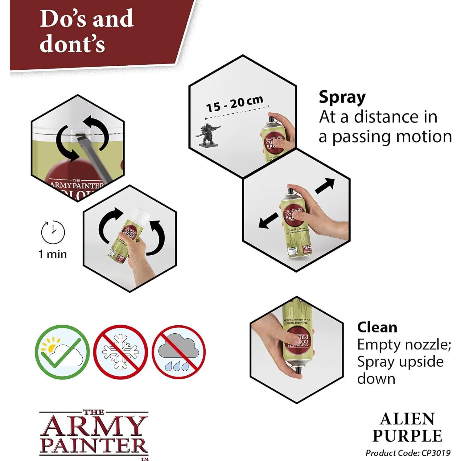 Imprimador Acrílico Spray The Army Painter 400 mL Púrpura Alienígena