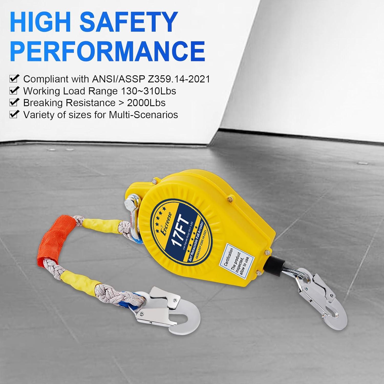 Detector de Caídas Encreese 5,18m Doble Bloqueo Acero