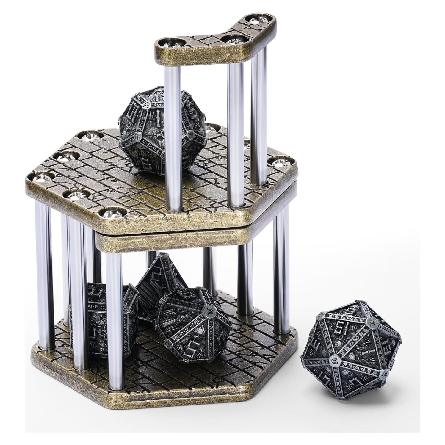 Cárcel de Dados de Metal ASTRANOVA - RPG, Póker, DND - Bronce