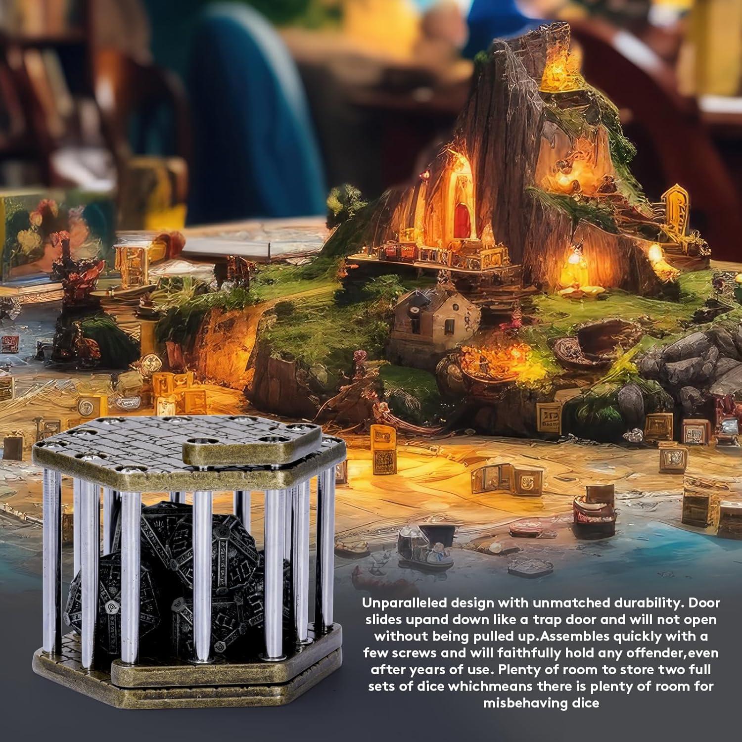 Cárcel de Dados de Metal ASTRANOVA - RPG, Póker, DND - Bronce