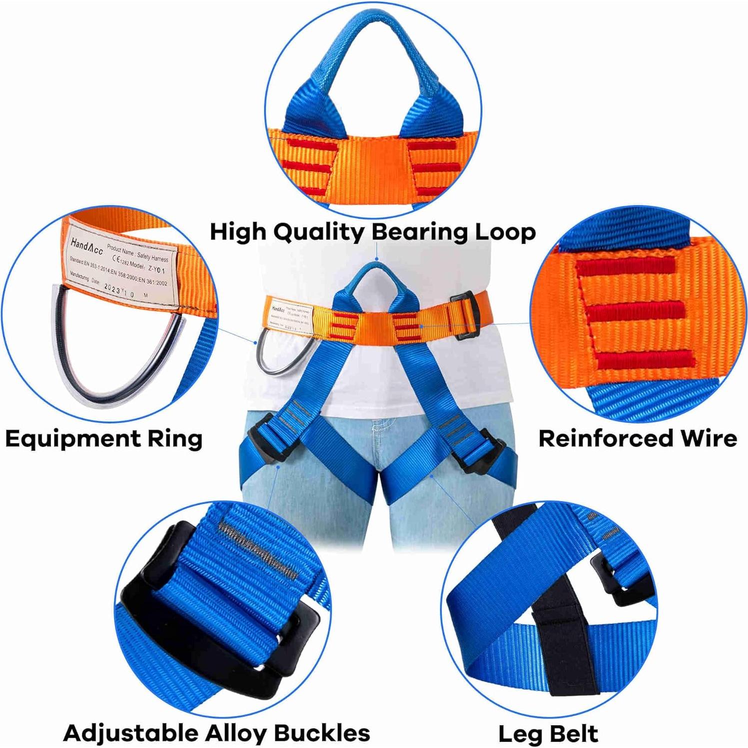 Cinturón de Seguridad HandAcc ZH004 para Escalada y Tirolesa