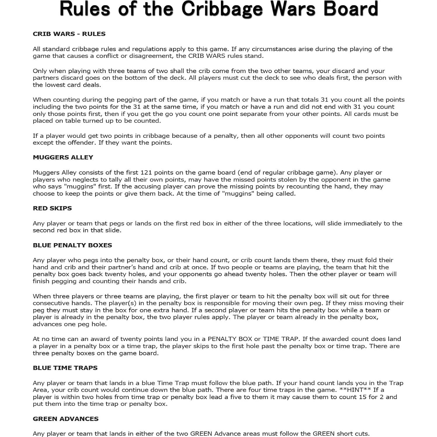 Juego de Mesa Cribbage Wars Yigo-Board Acrílico 35x35cm