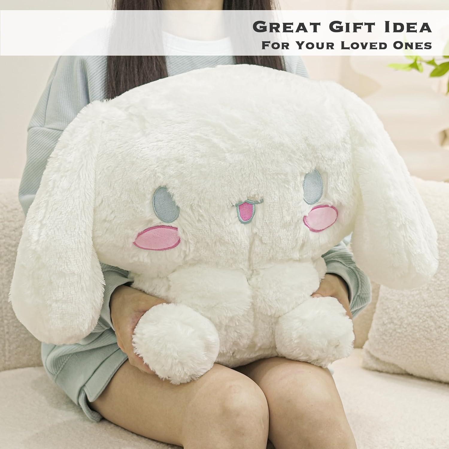 Peluche Kawaii Juju Blanco 50 cm - Animal Suave y Abrazable