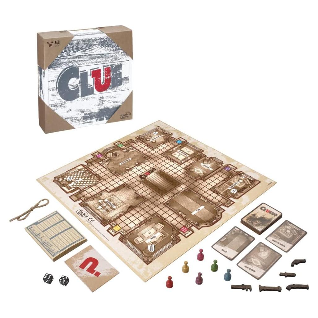 Juego Clue Edición Rústica Hasbro - 1.44 kg, 8+ años