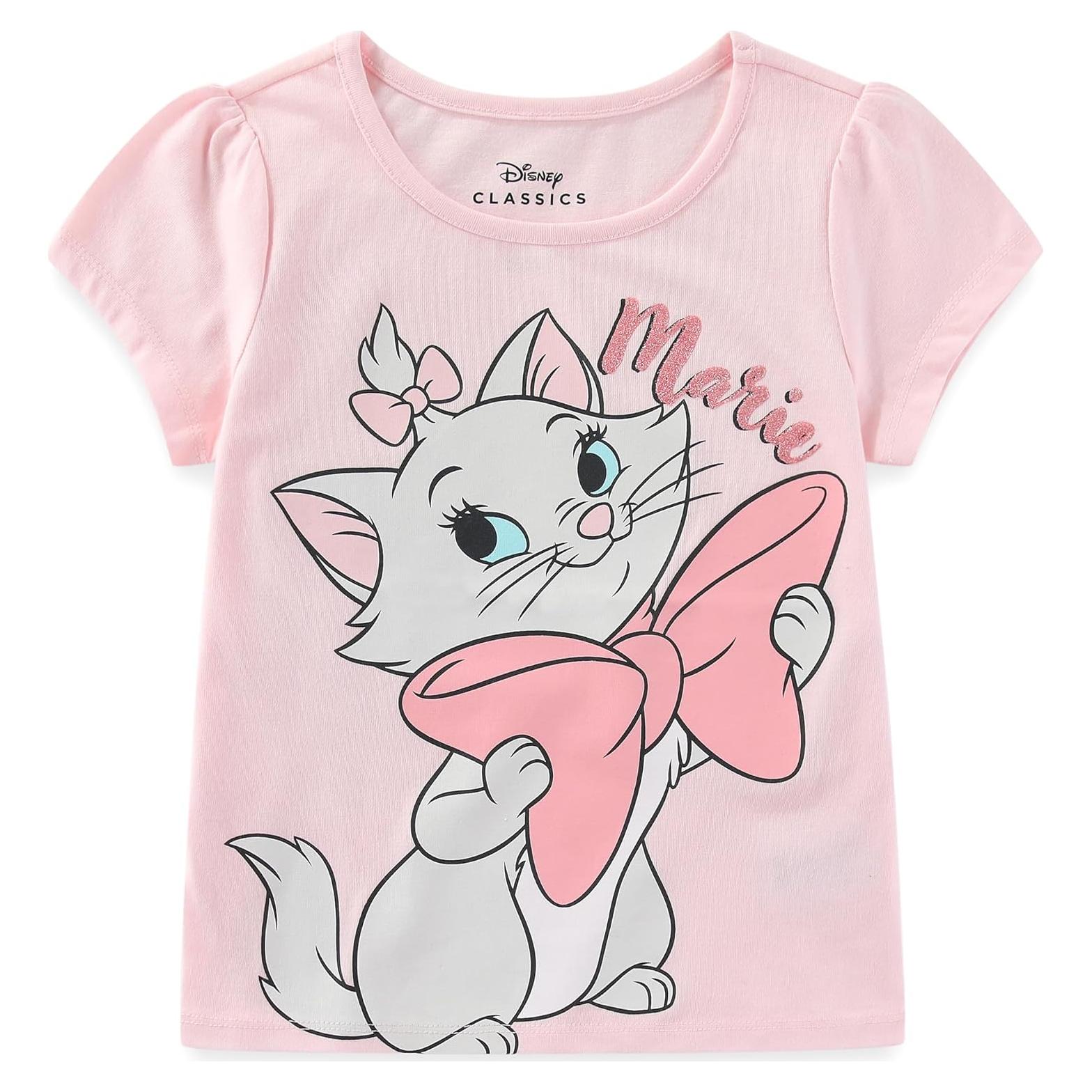 Camiseta Rosa Manga Corta Niñas Disney Aristogatos Marie