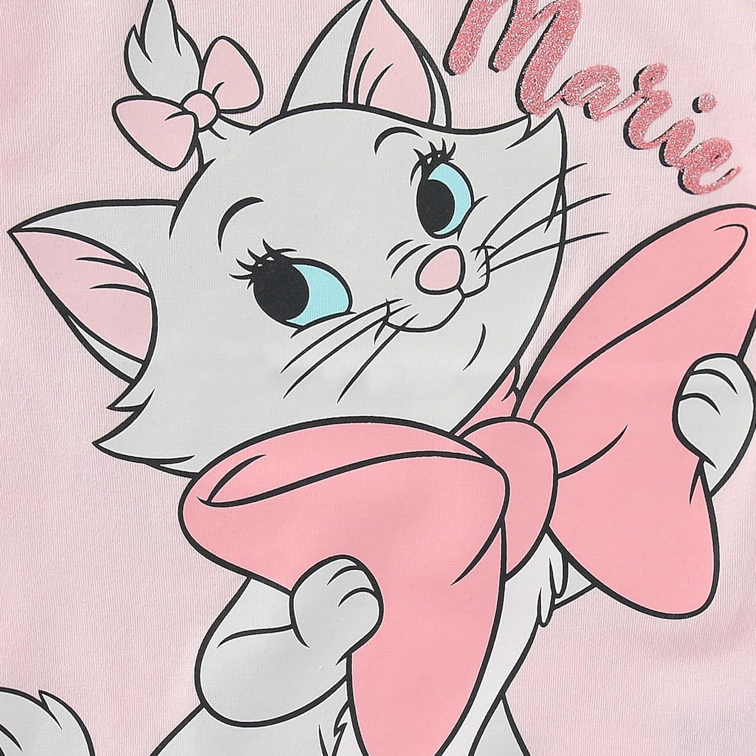 Camiseta Rosa Manga Corta Niñas Disney Aristogatos Marie