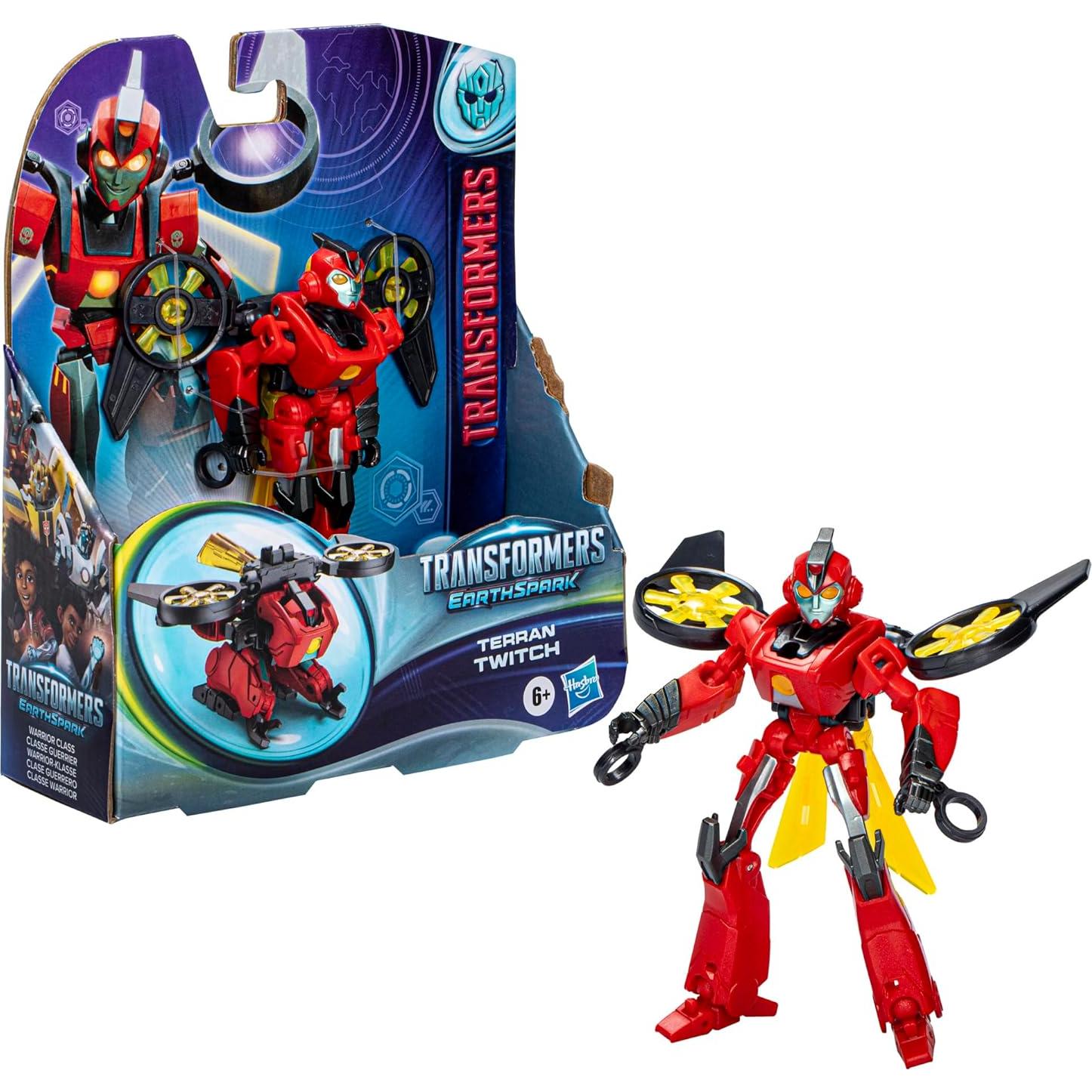 Transformers EarthSpark Clase Guerrero Terran Twitch 5" Figura
