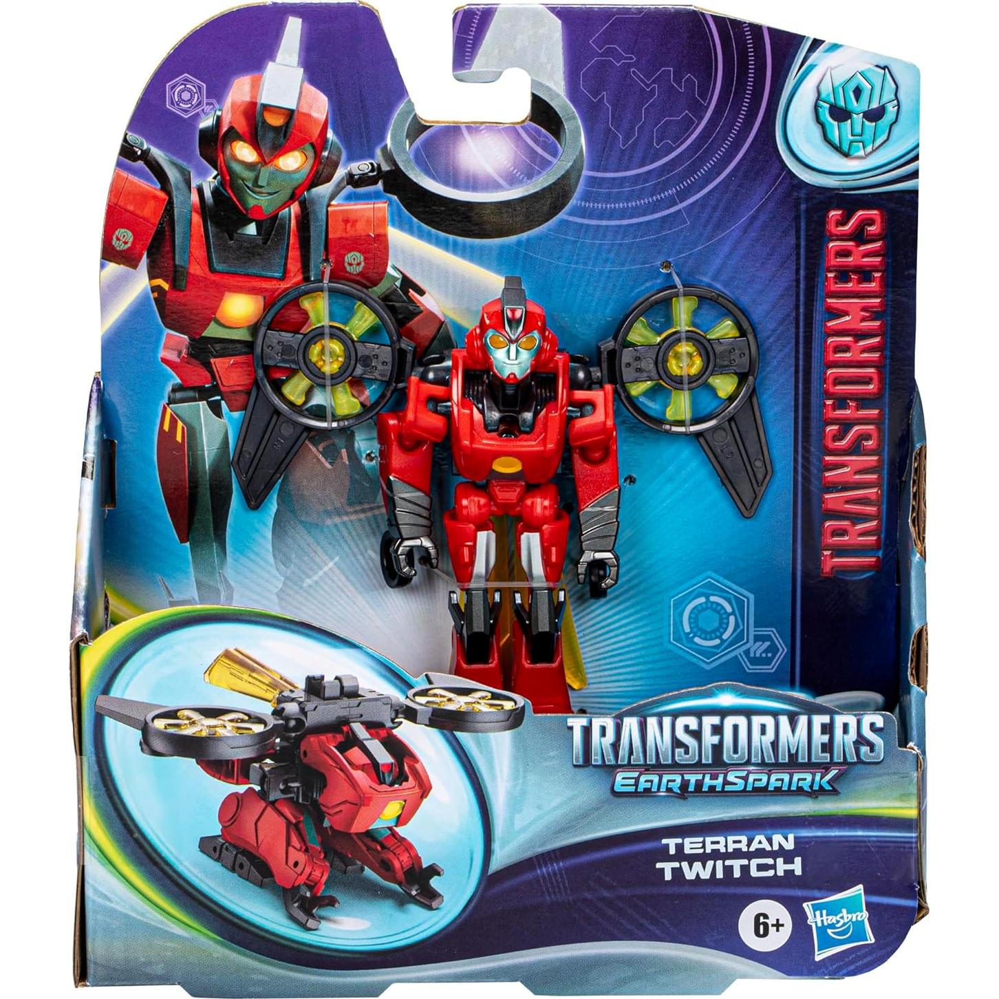 Transformers EarthSpark Clase Guerrero Terran Twitch 5" Figura