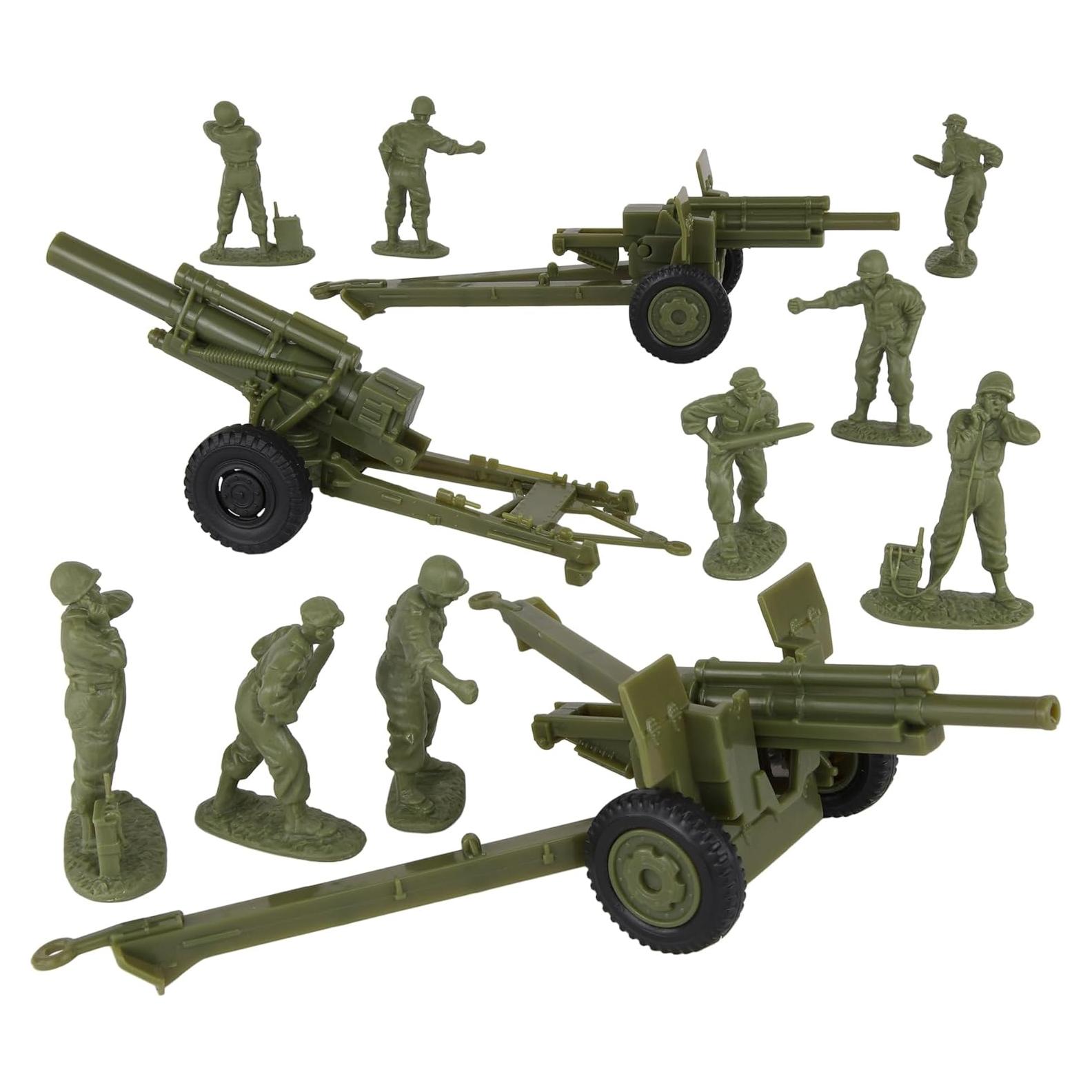 Conjunto Artillería BMC CTS WW2 US Verde OD 12 Figuras
