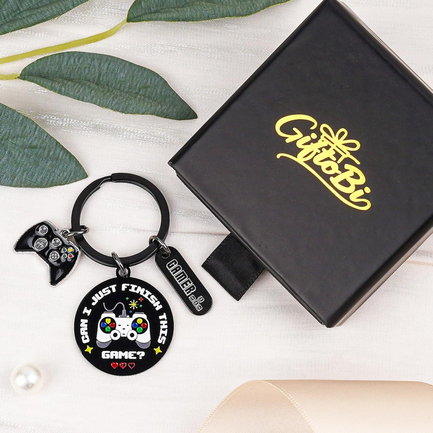 Llavero de Controlador de Videojuegos Metal Negro - Regalo Divertido