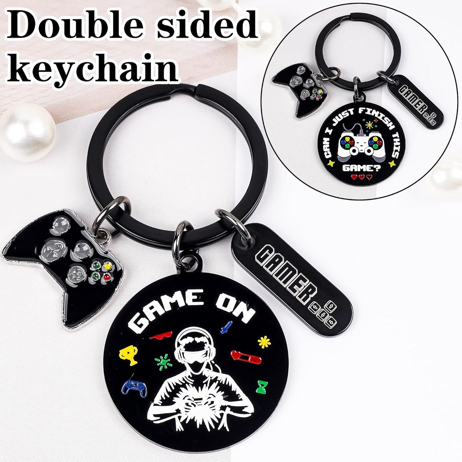 Llavero de Controlador de Videojuegos Metal Negro - Regalo Divertido