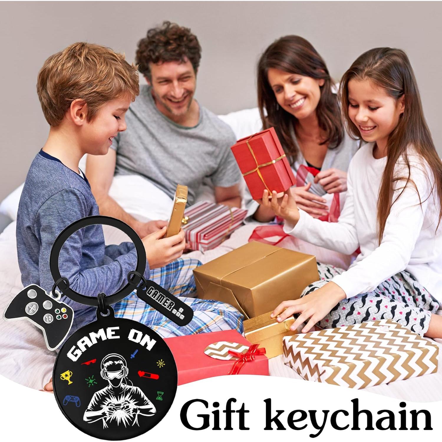 Llavero de Controlador de Videojuegos Metal Negro - Regalo Divertido