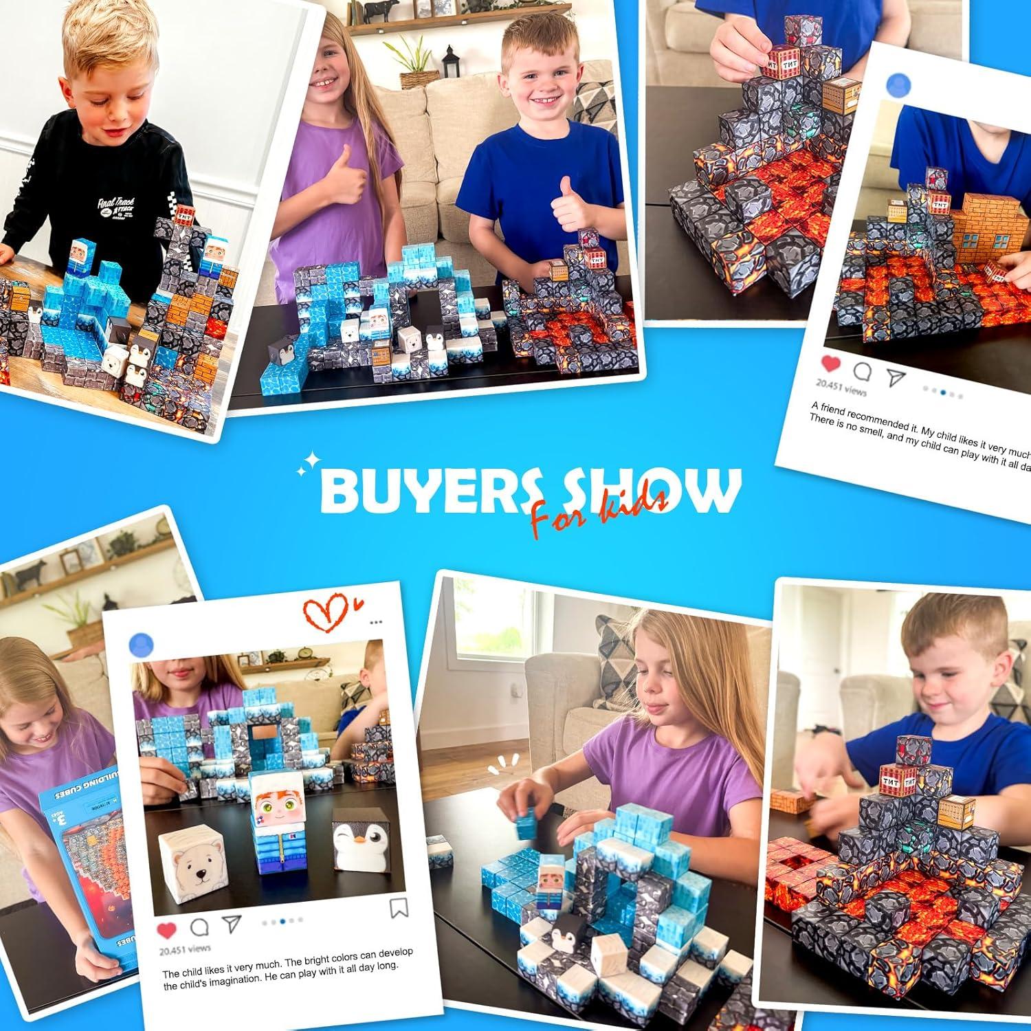 Bloques Magnéticos 110PCS Gooidea Juego Hielo y Fuego 2.54cm