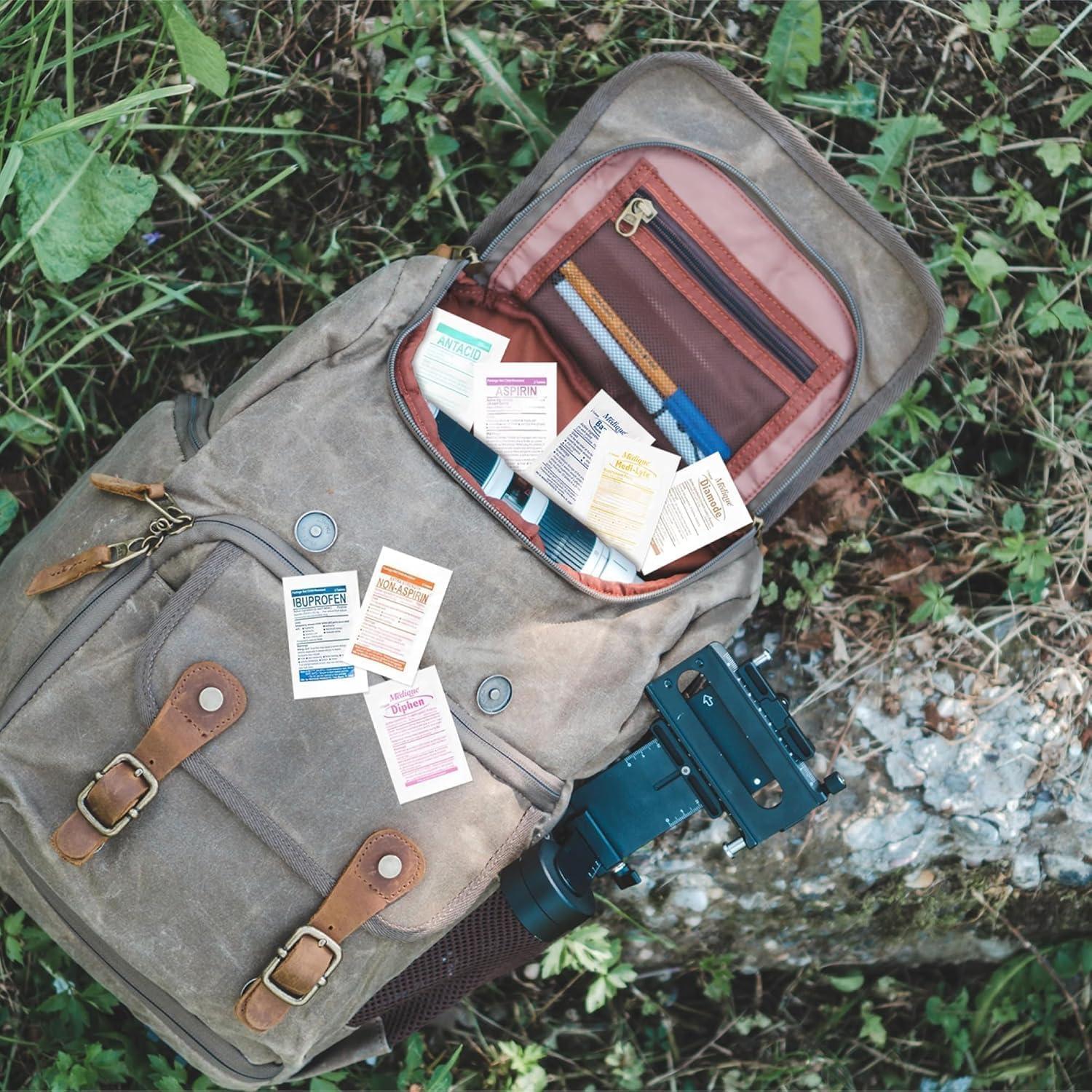 Kit de Medicina de Viaje Real Vitamins - Bolsa de Primeros Auxilios Compacta