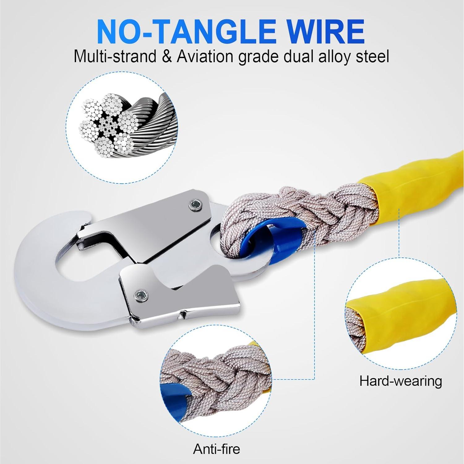 Protector de Caídas Encreese 10m Retráctil Doble Bloqueo