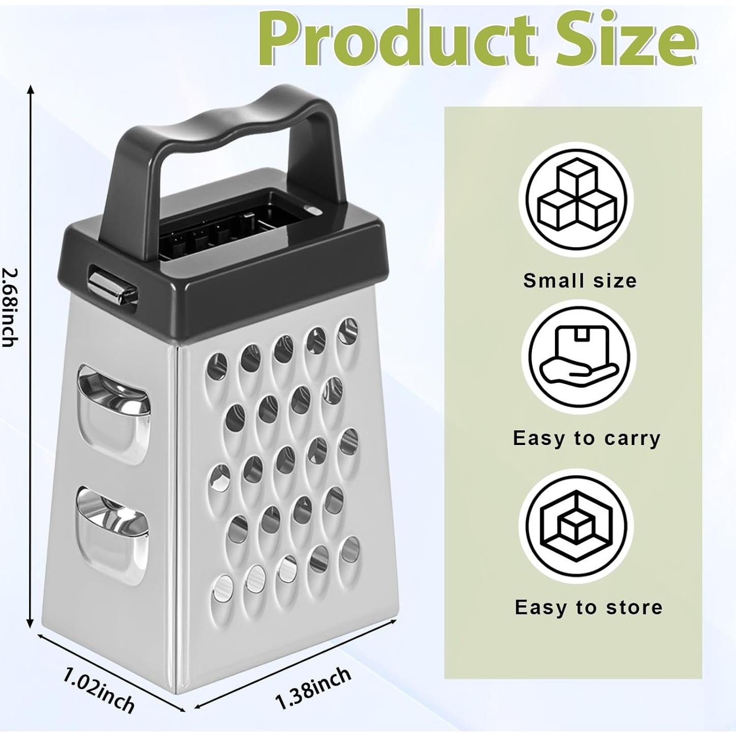 Mini Rallador de Queso COMNICO 3 Piezas Acero Inoxidable
