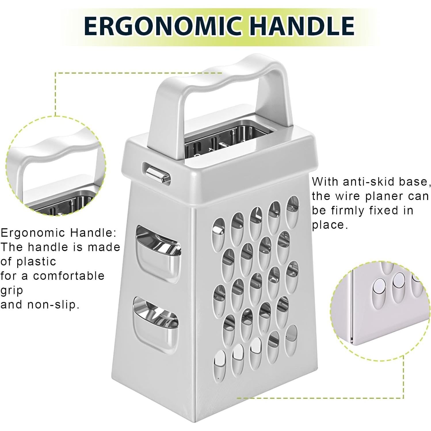 Mini Rallador de Queso COMNICO 3 Piezas Acero Inoxidable