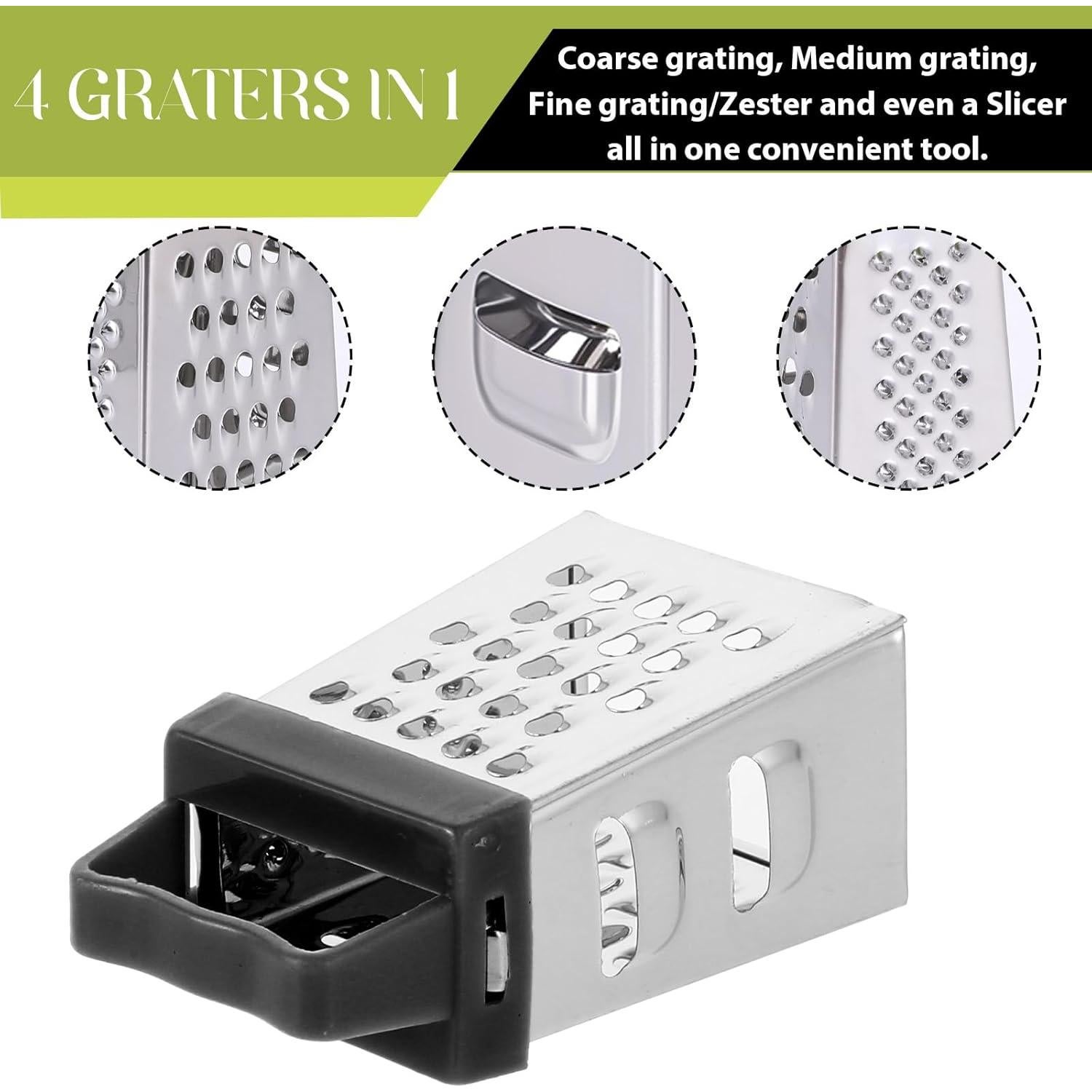 Mini Rallador de Queso COMNICO 3 Piezas Acero Inoxidable