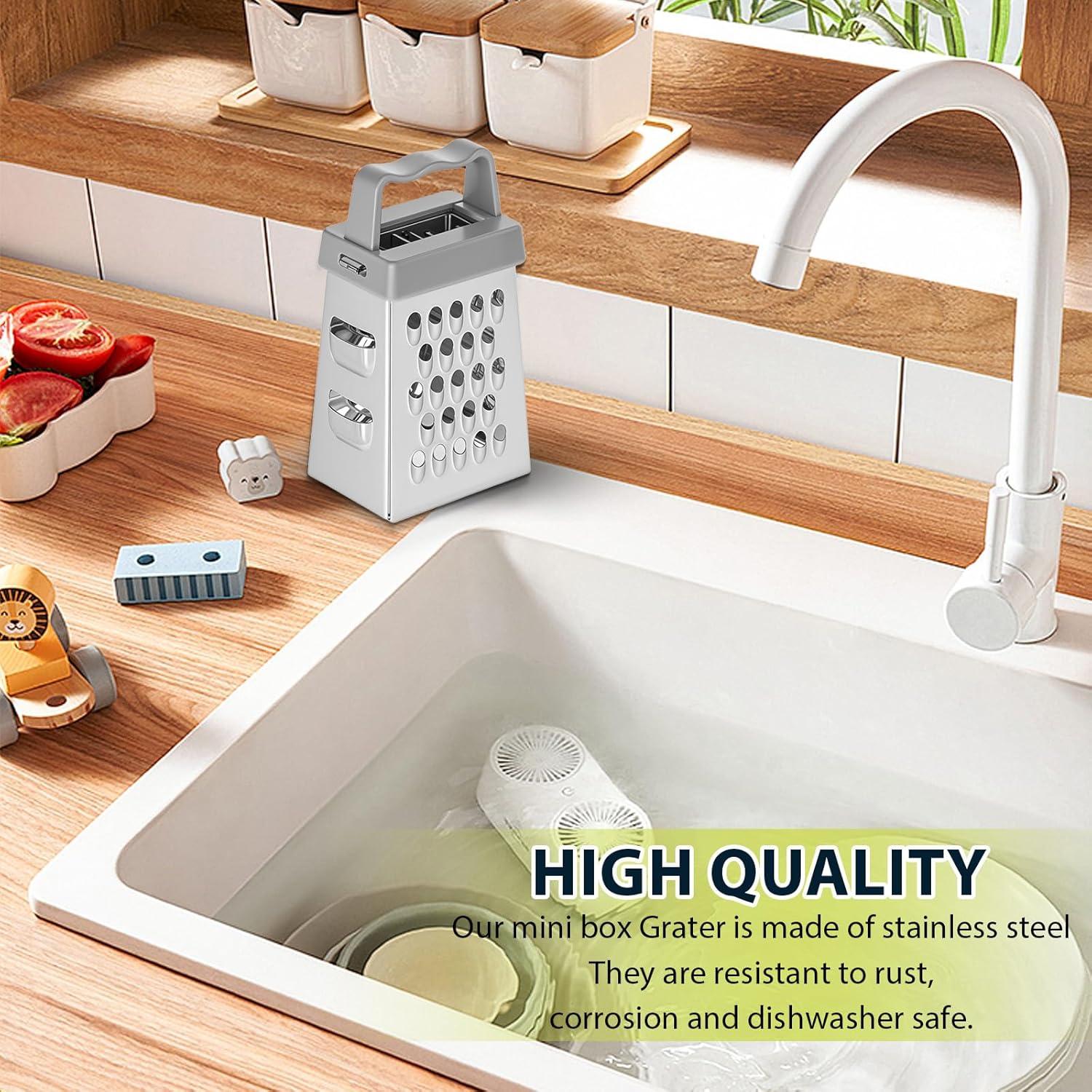 Mini Rallador de Queso COMNICO 3 Piezas Acero Inoxidable