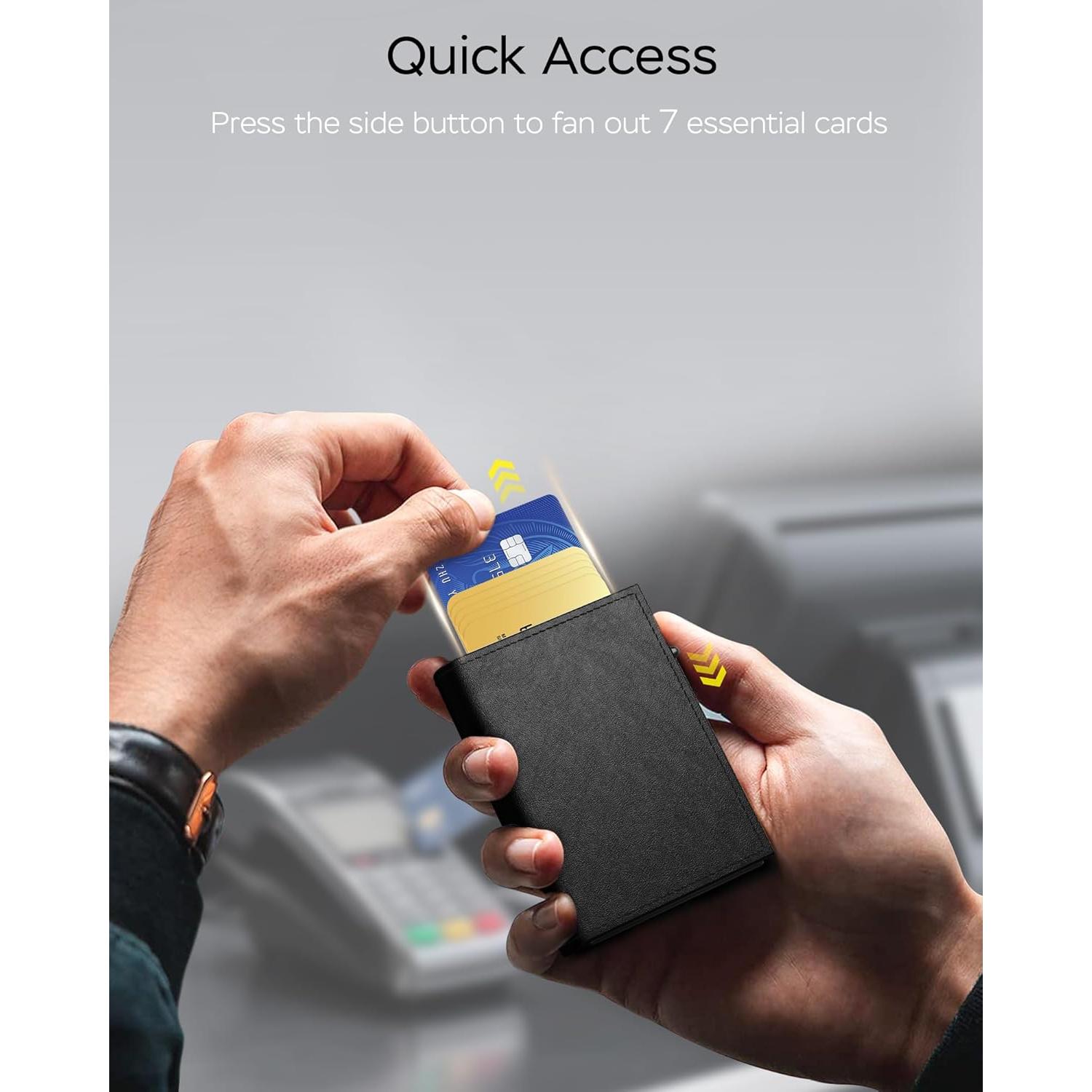 Billetera para Hombres Vast Scenery RFID Negra Minimalista