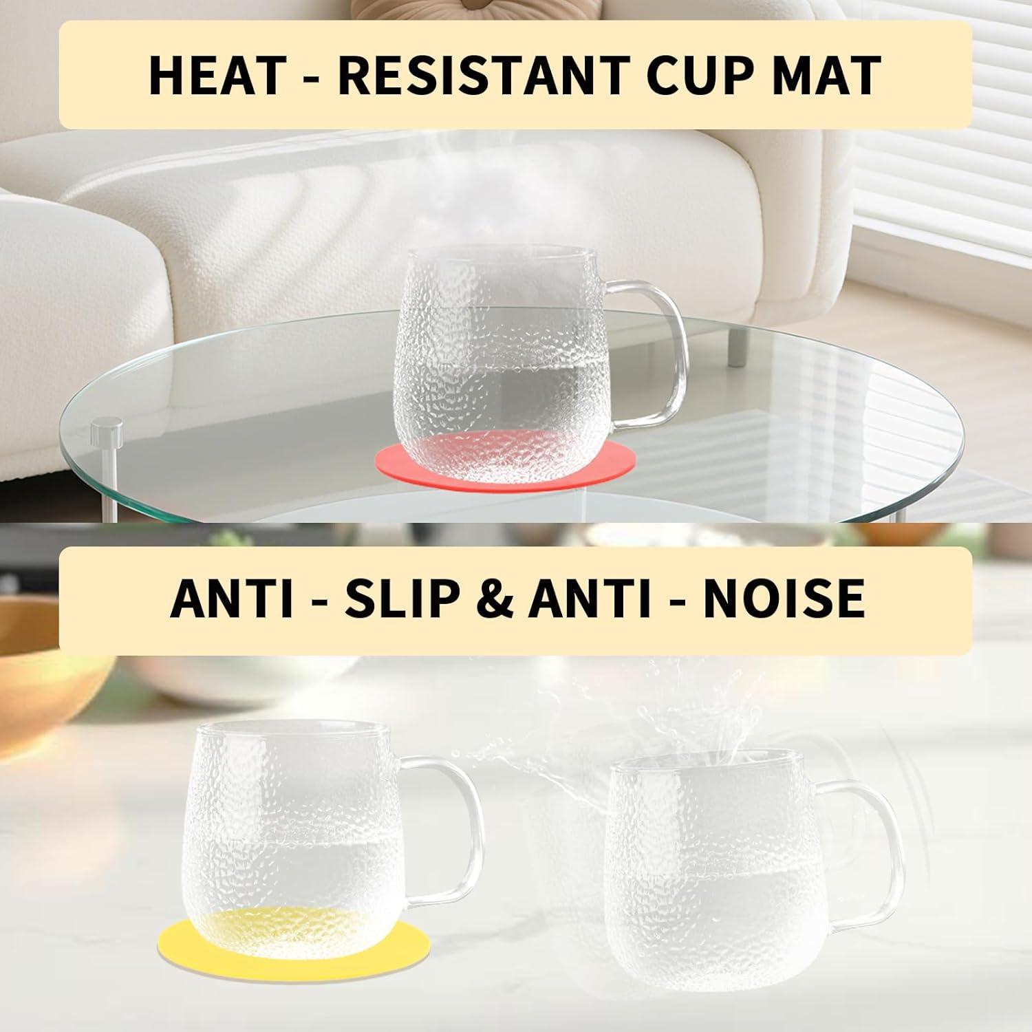 Paquete de 4 almohadillas de silicona antideslizantes Cuxnoo