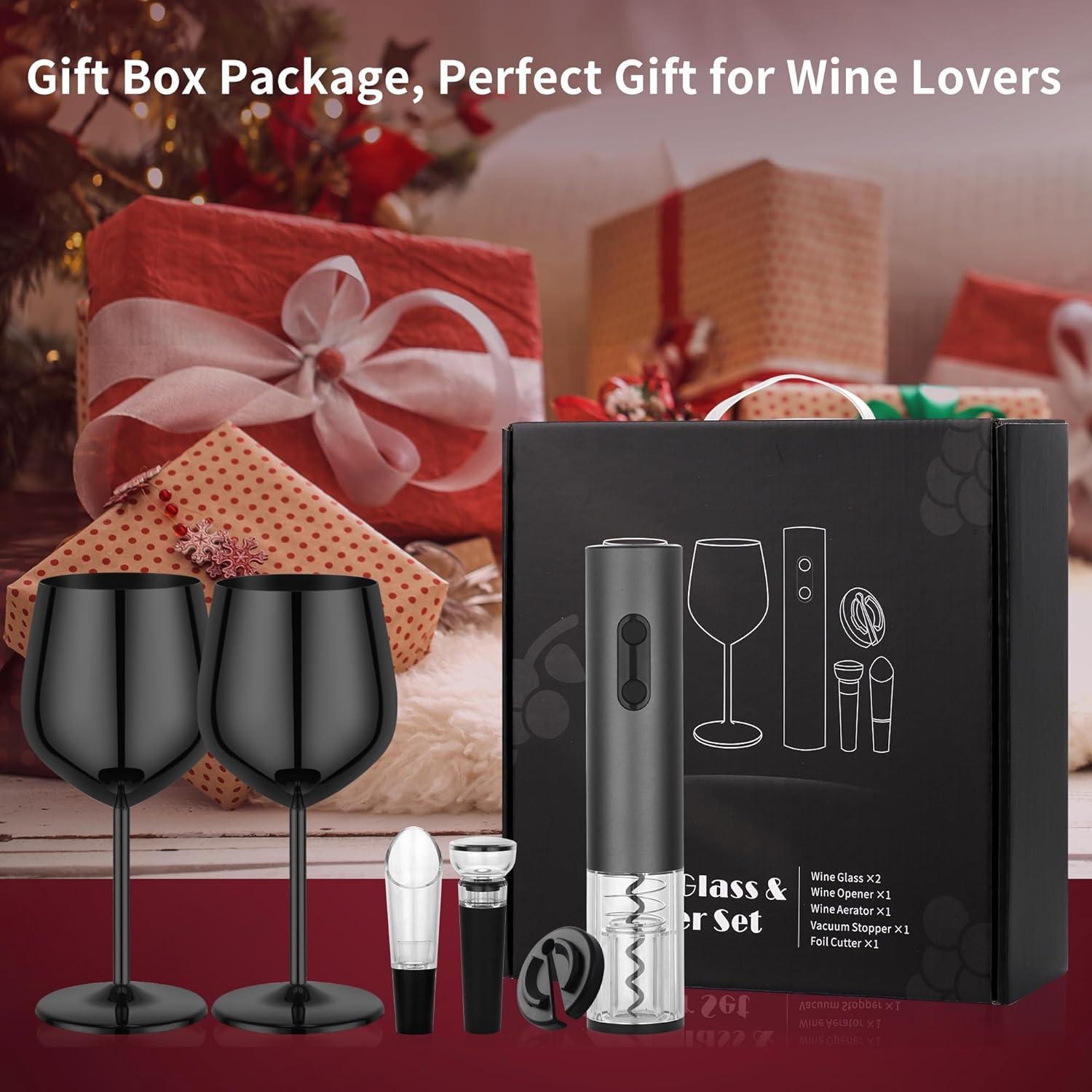 Juego de Sacacorchos Eléctrico MegaTrend con Copas de Acero